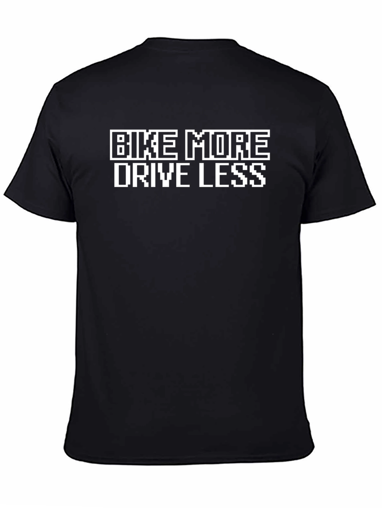 Bike More Drive Less Black Graphic T-Shirt
