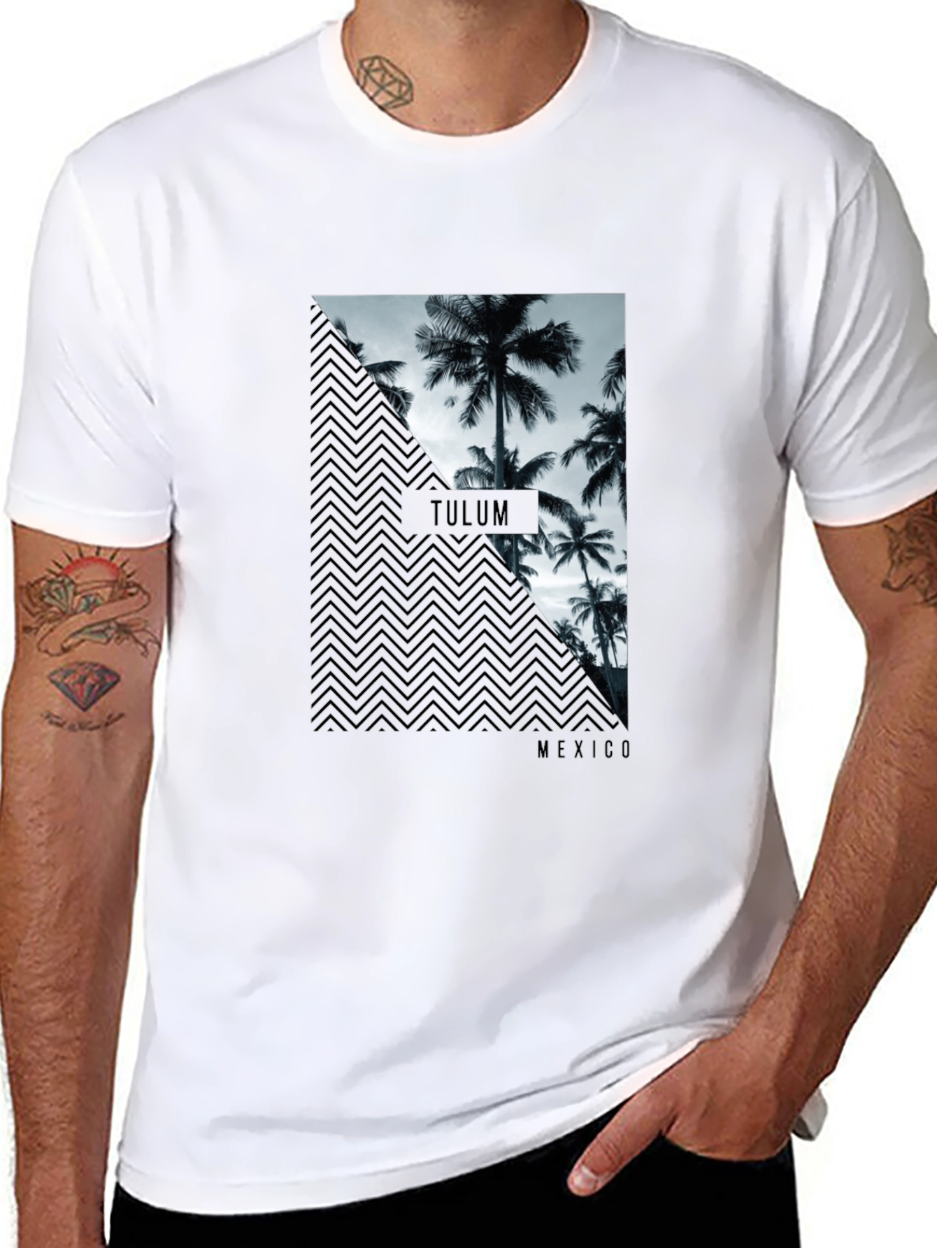 Tulum Mexico Graphic Tee - Black