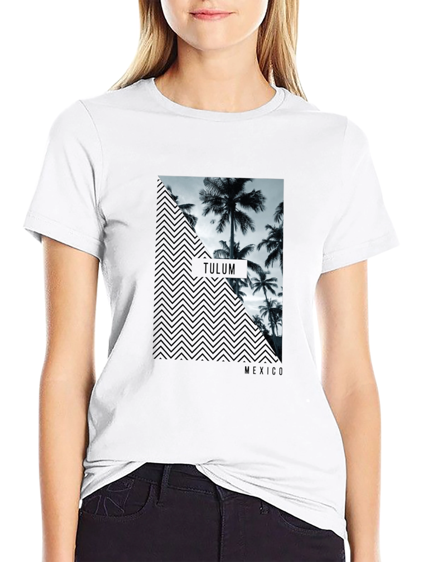 Tulum Mexico Graphic Tee - Black