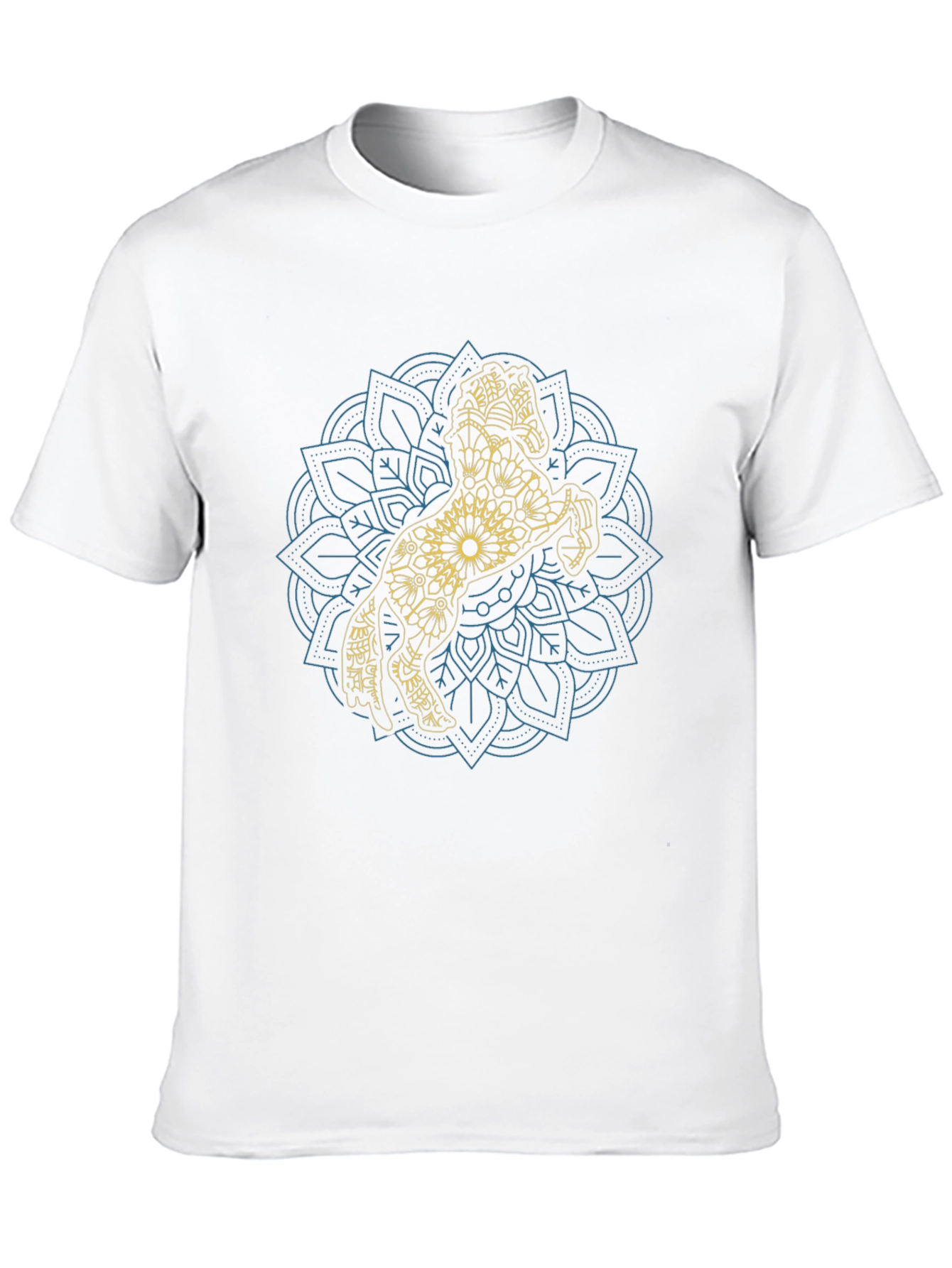 Horse Mandala Graphic Tee - Black Cotton T-Shirt