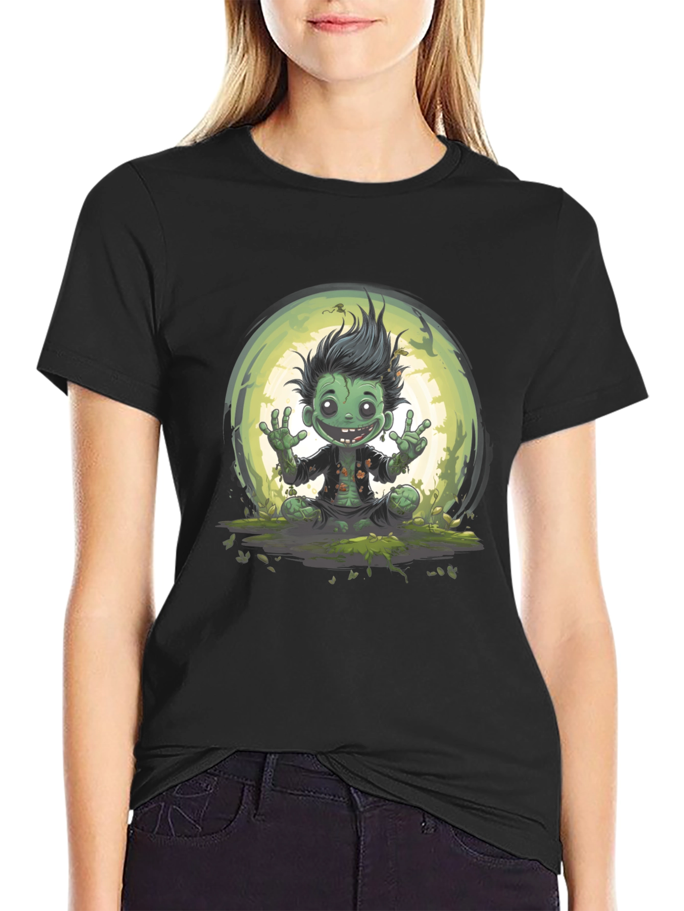 Zombie Kid Graphic Tee - Black