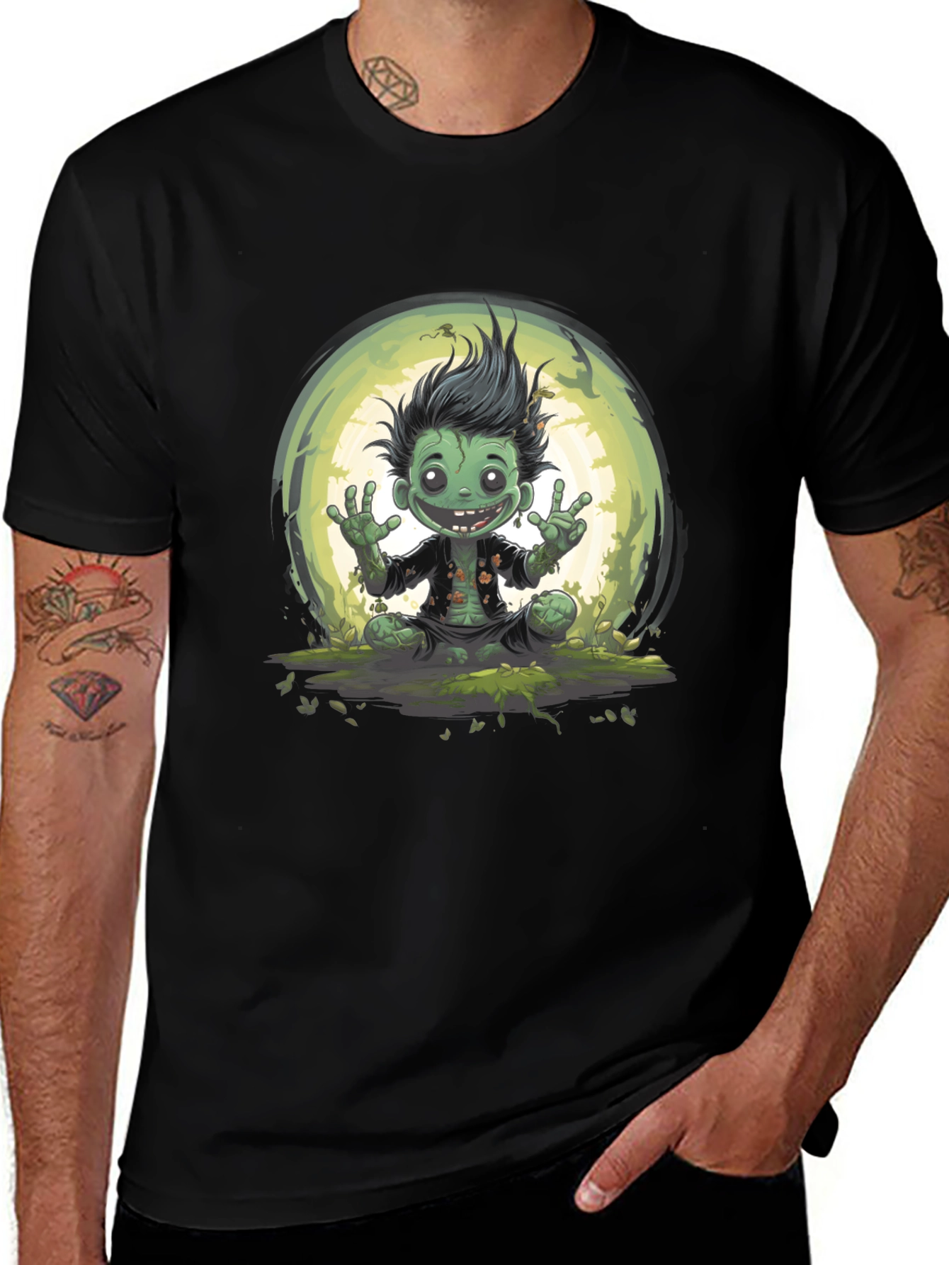 Zombie Kid Graphic Tee - Black