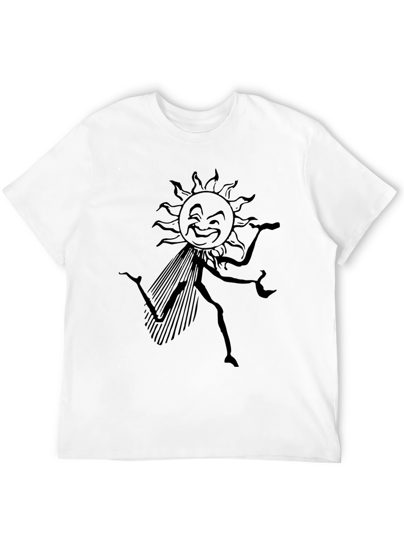 Dancing Sun Graphic Tee - Black