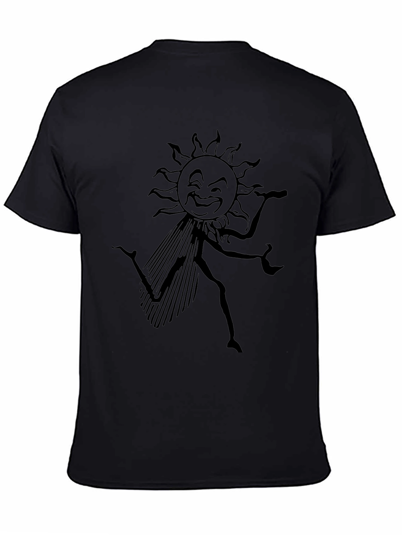 Dancing Sun Graphic Tee - Black