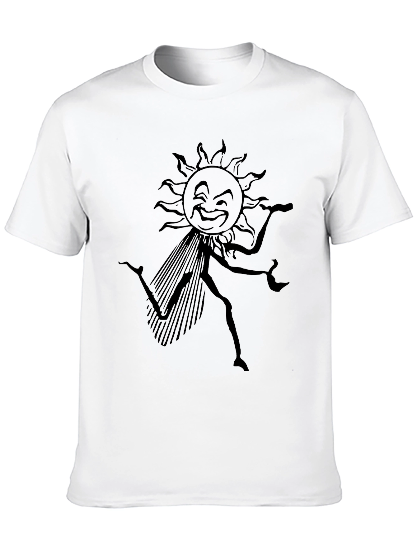 Dancing Sun Graphic Tee - Black