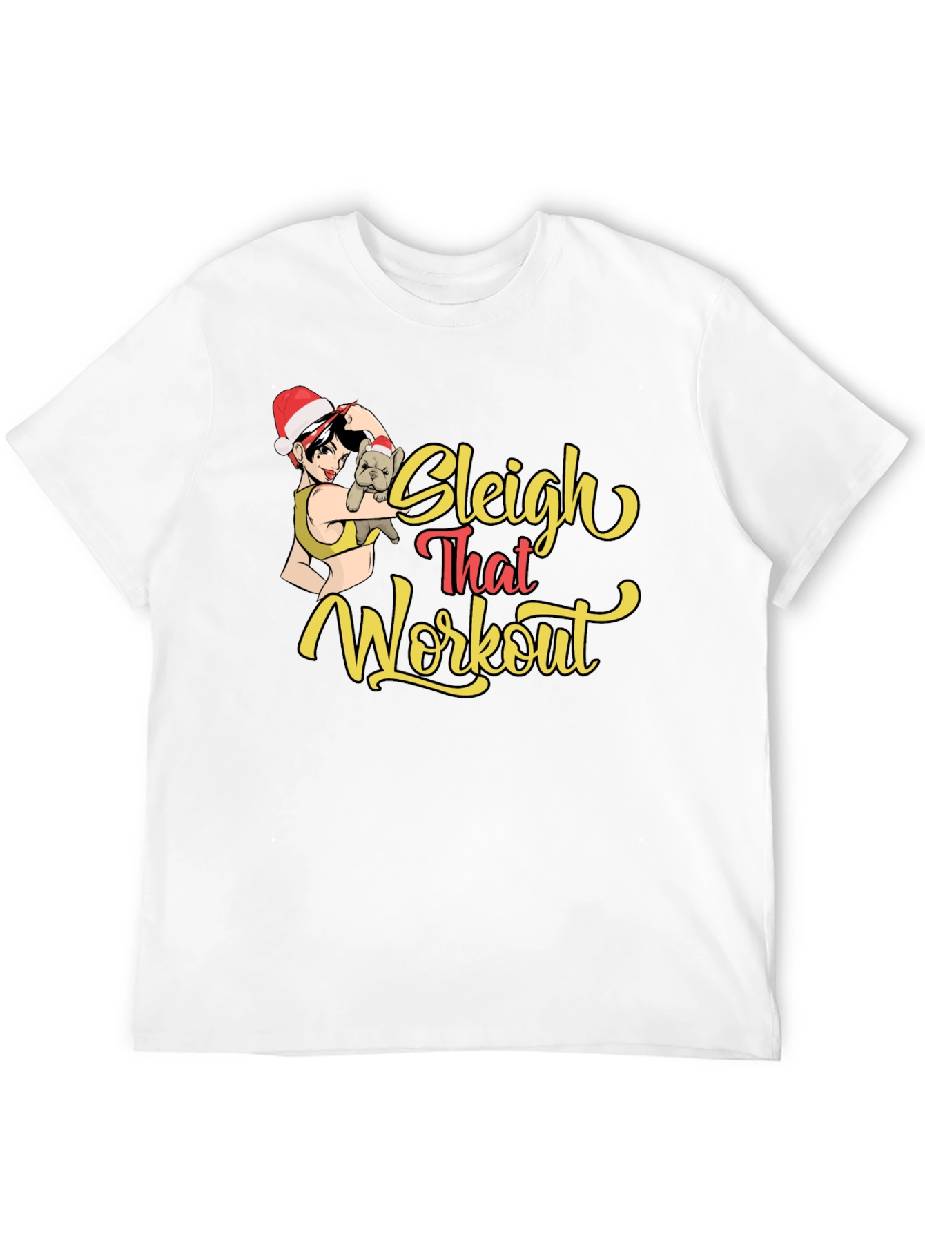 Sleigh That Workout Black Graphic Tee
