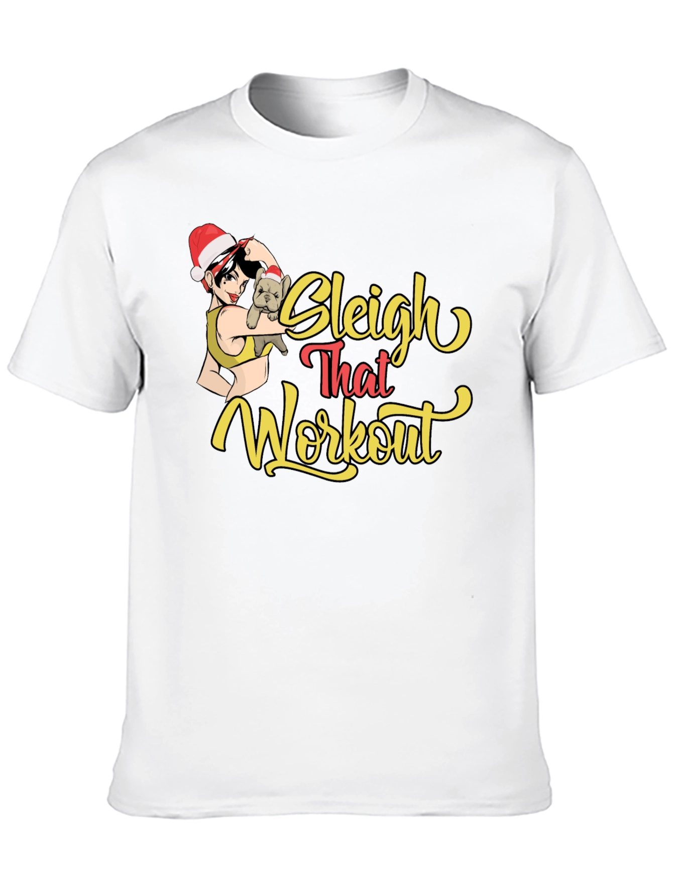Sleigh That Workout Black Graphic Tee