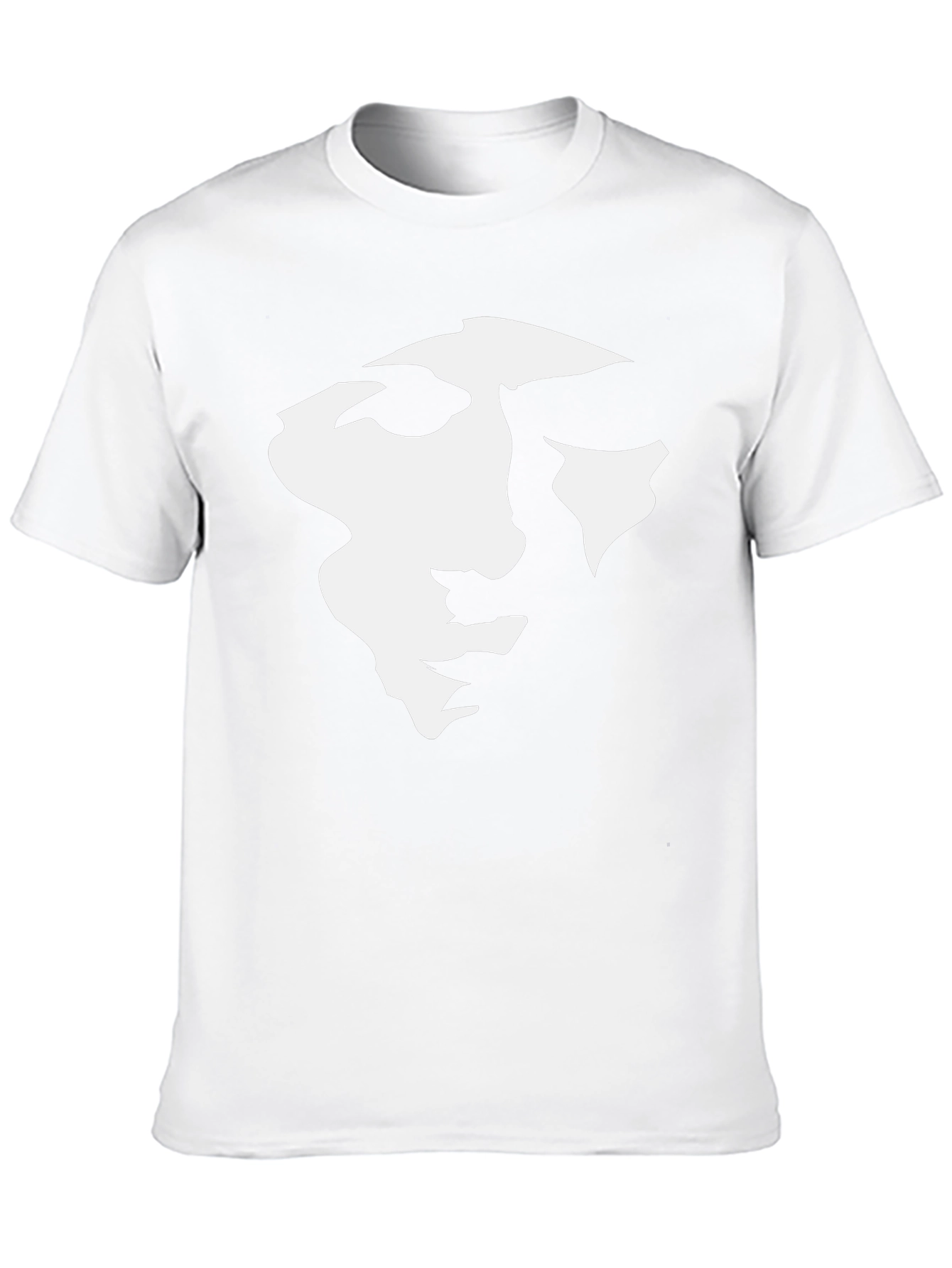Abstract Face Graphic Black T-Shirt