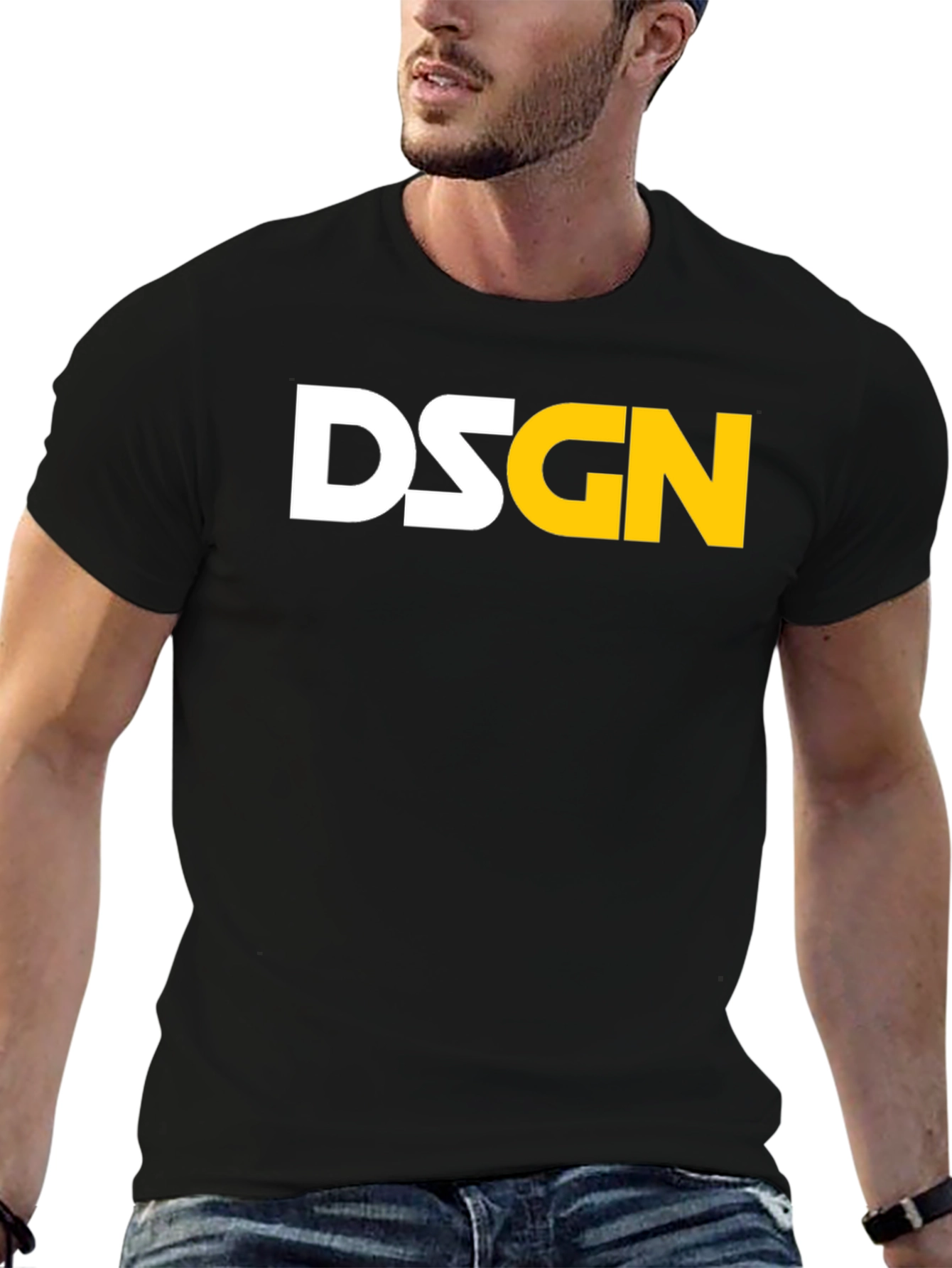 DSGN Black Graphic Tee - Modern Streetwear