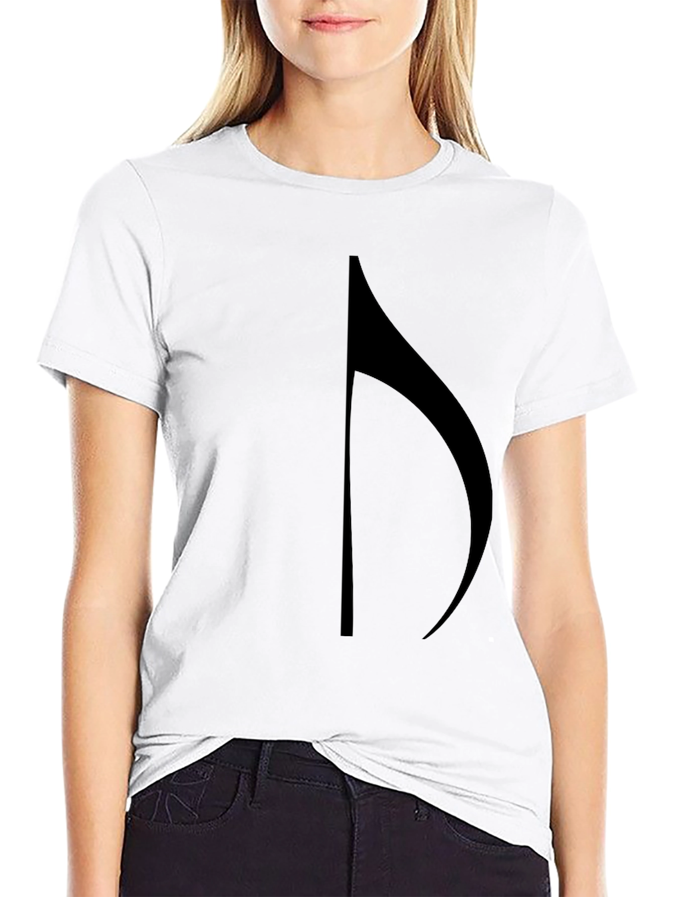 Music Note Graphic Black T-Shirt