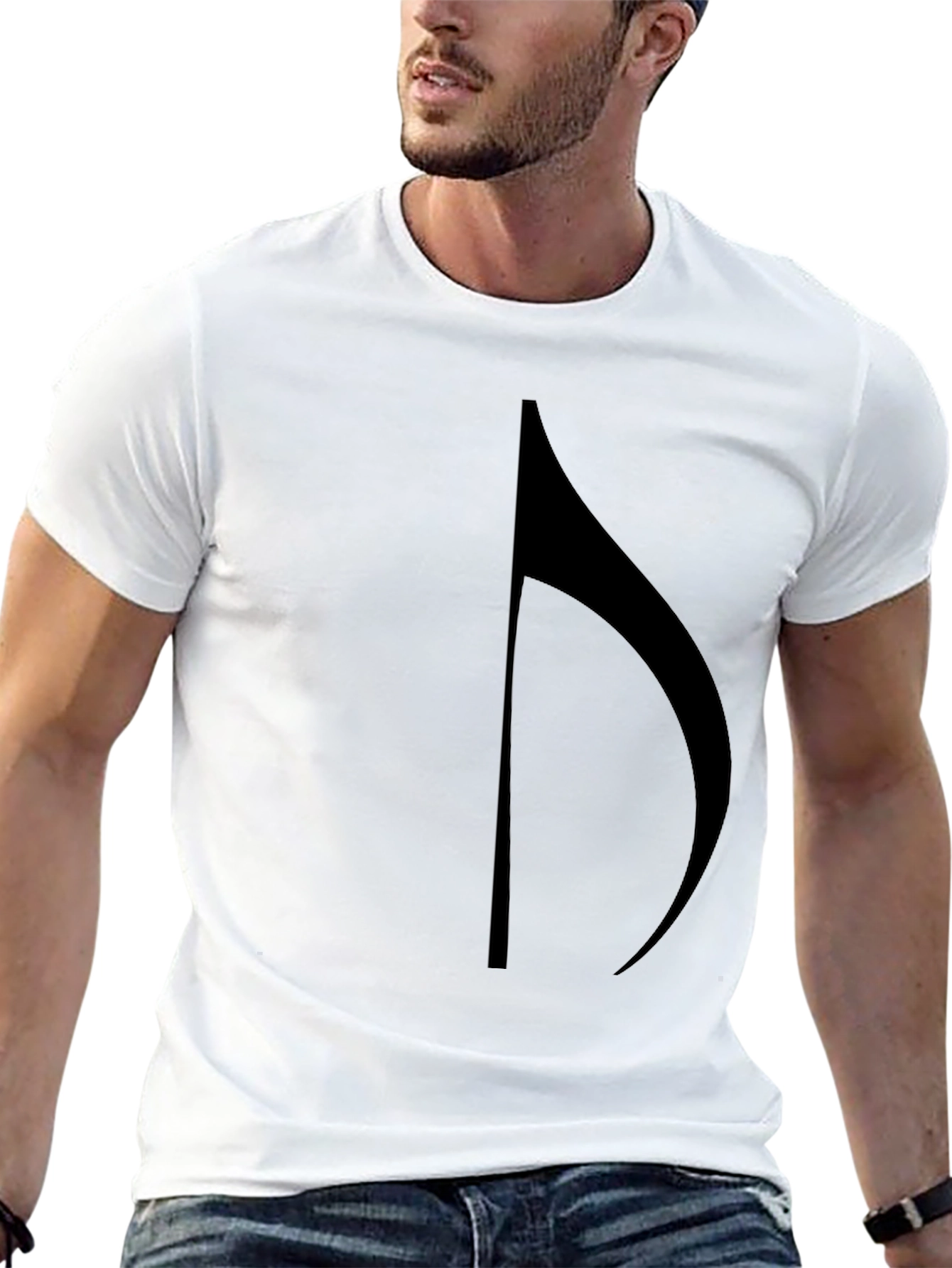 Music Note Graphic Black T-Shirt