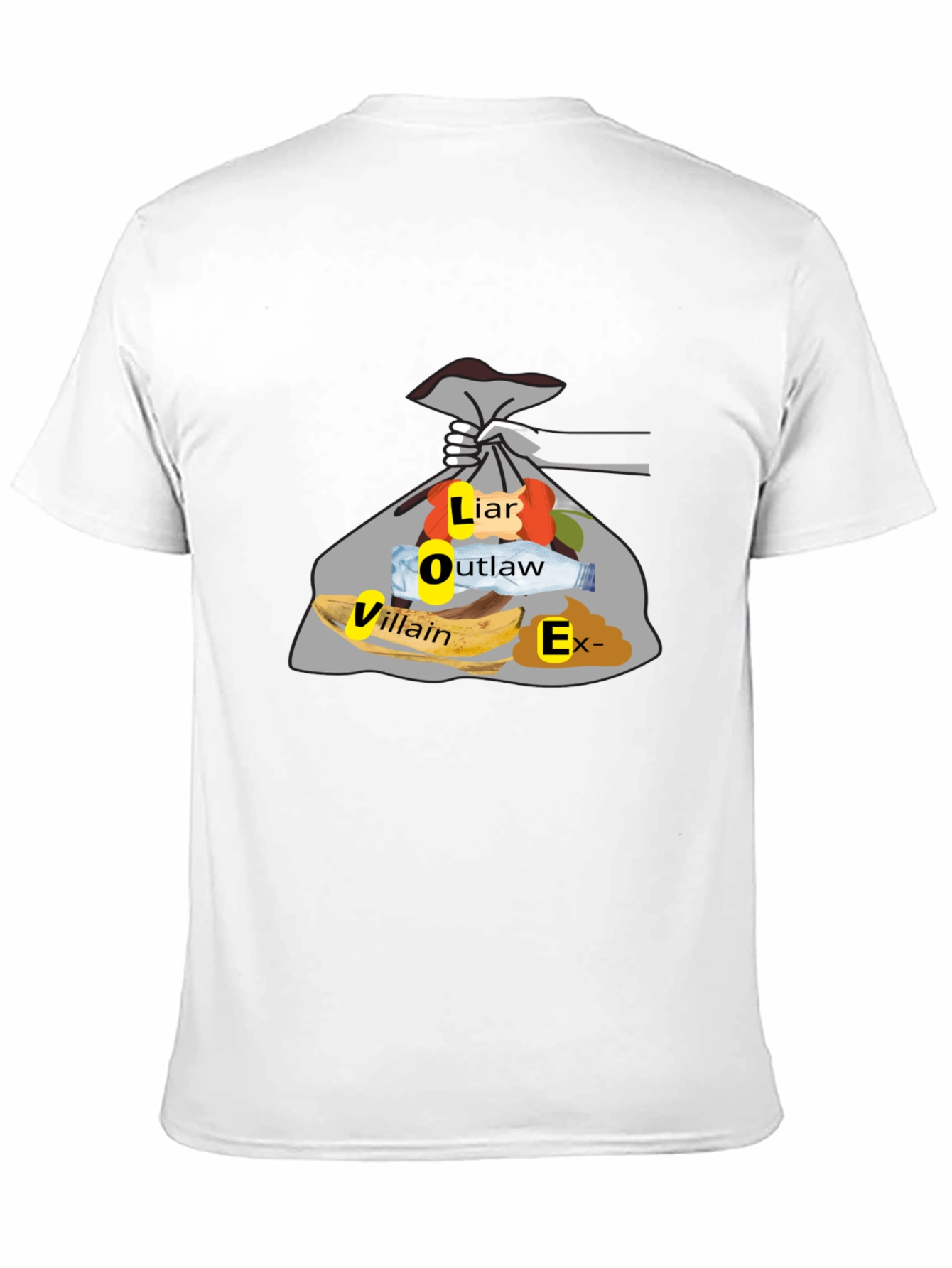 Trash Bag Love T-Shirt - Black