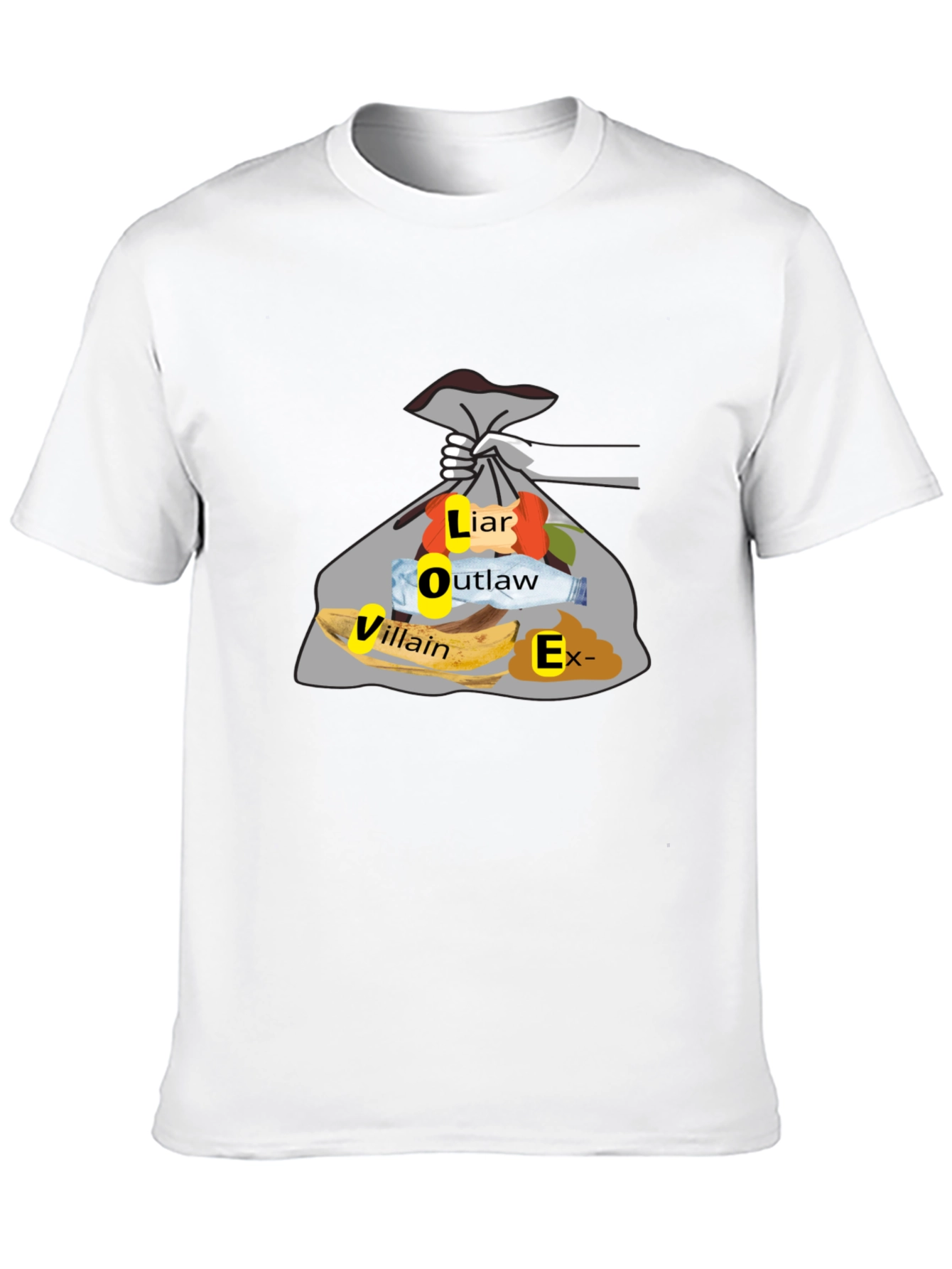Trash Bag Love T-Shirt - Black
