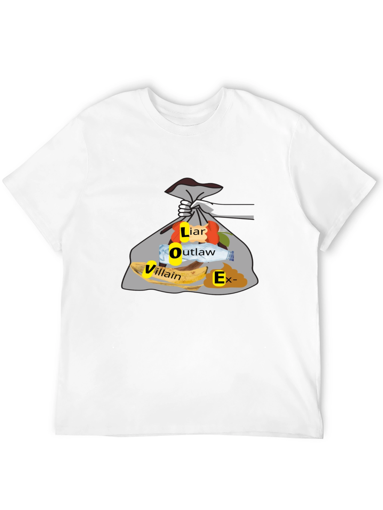 Trash Bag Love T-Shirt - Black