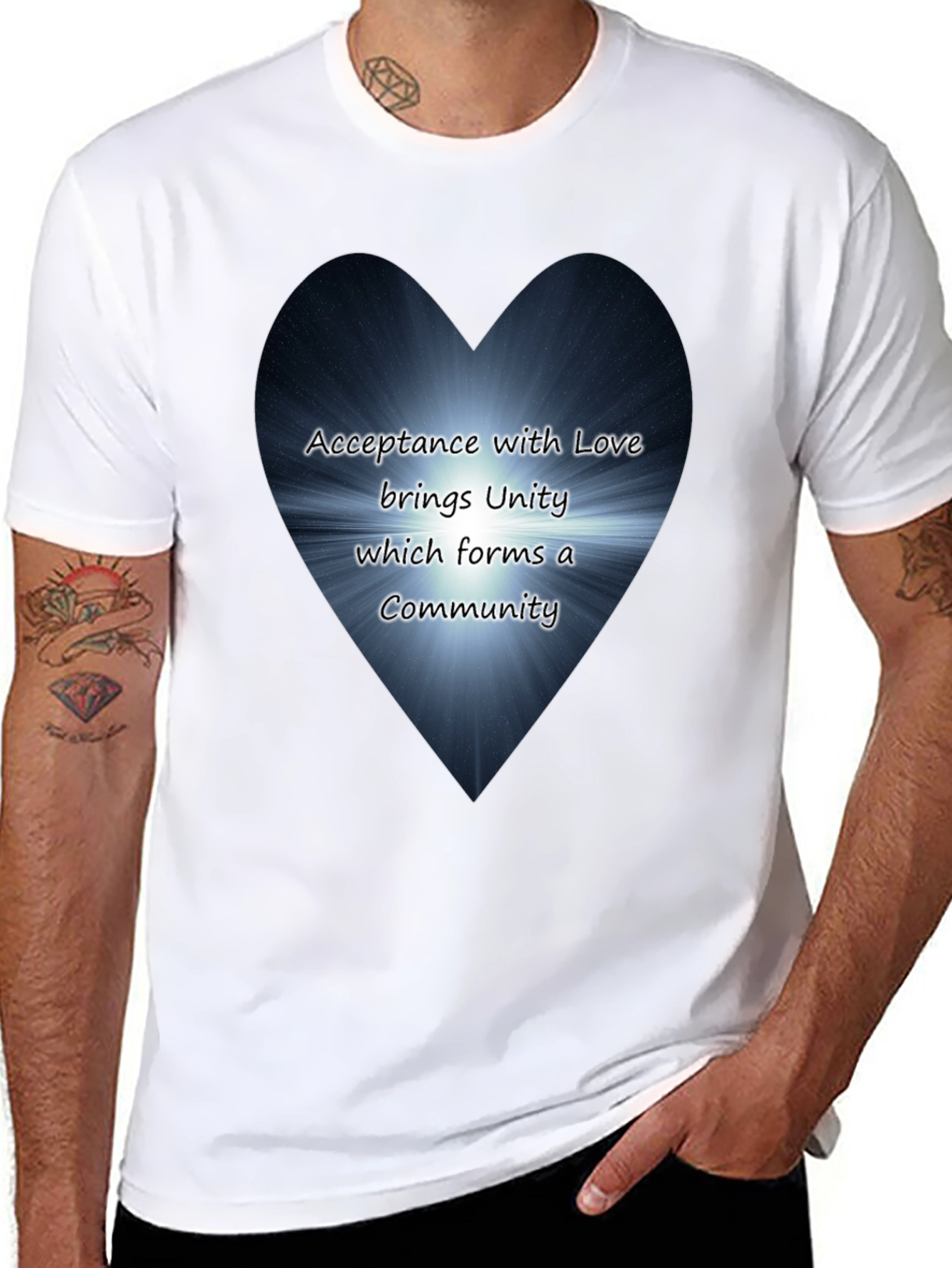 Love & Unity Heart Graphic T-Shirt - Acceptance Community