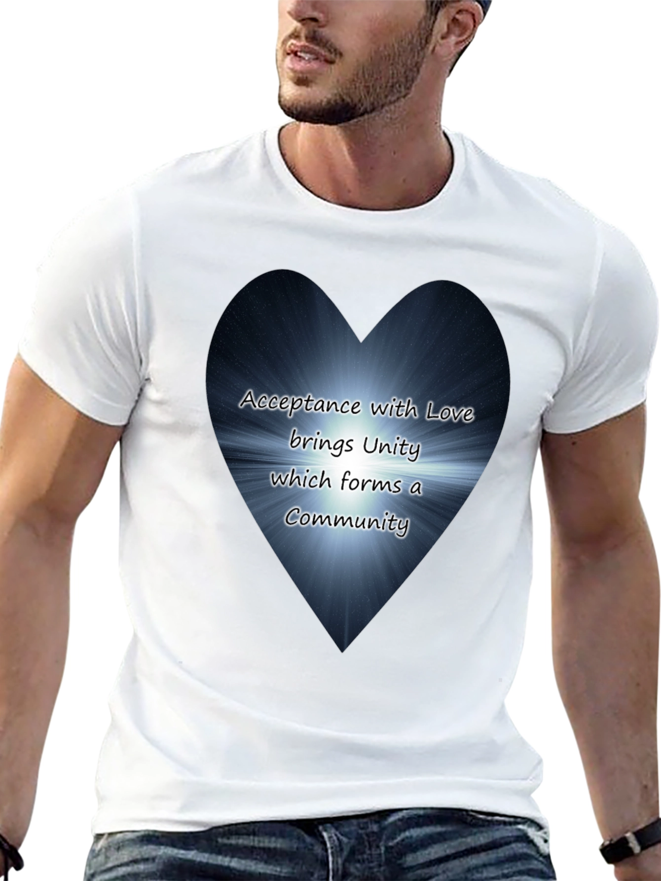 Love & Unity Heart Graphic T-Shirt - Acceptance Community