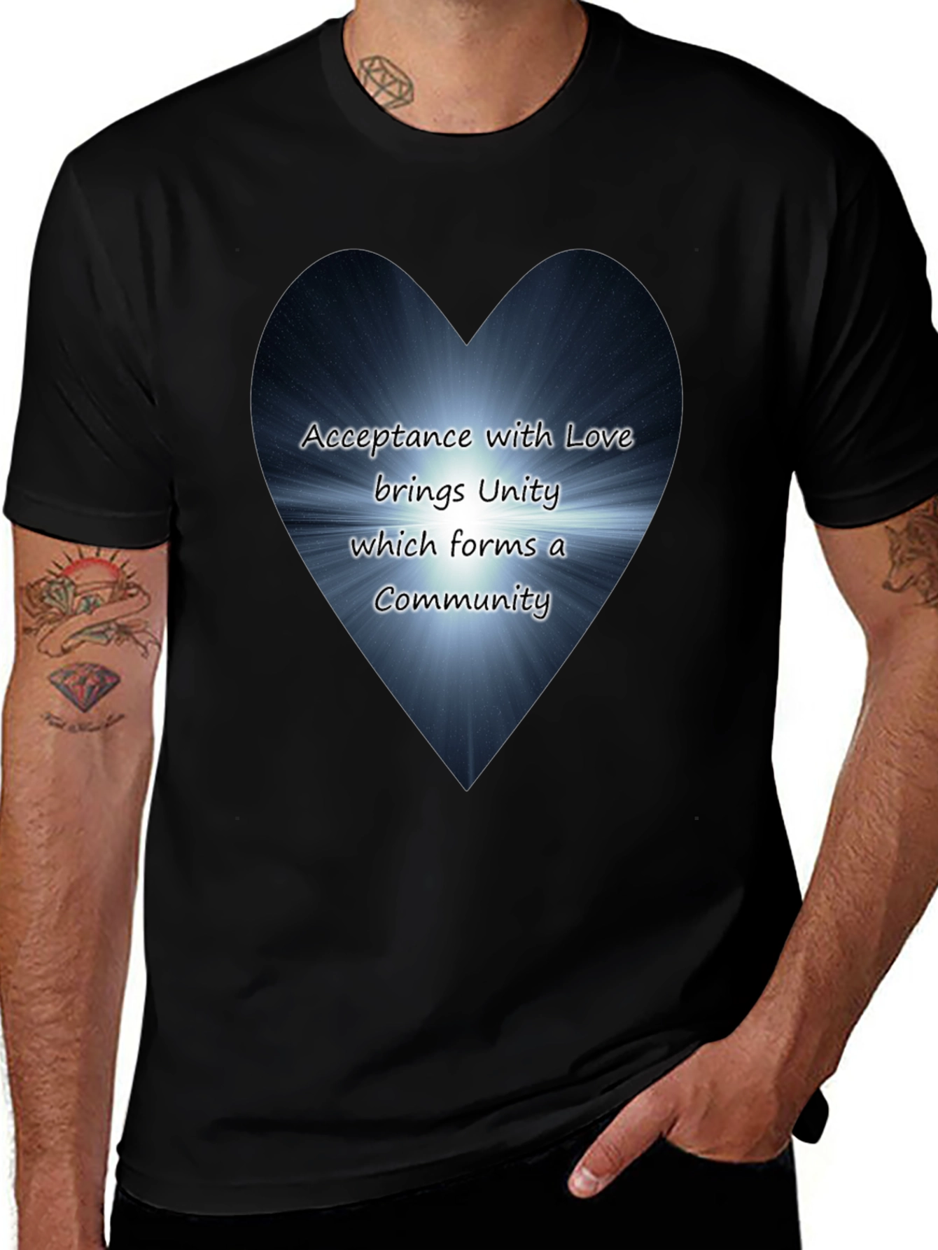Love & Unity Heart Graphic T-Shirt - Acceptance Community