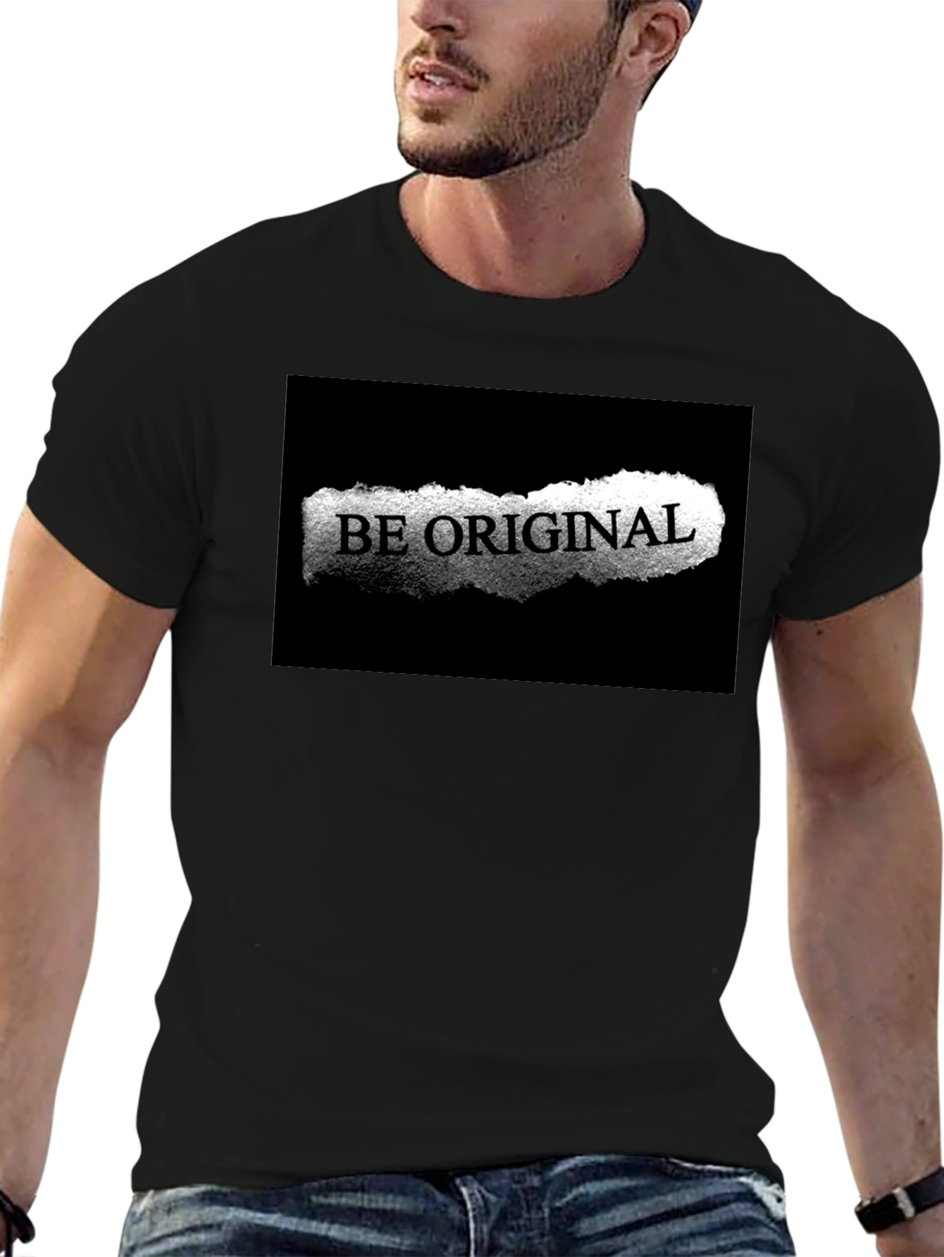 Be Original Black Graphic Tee
