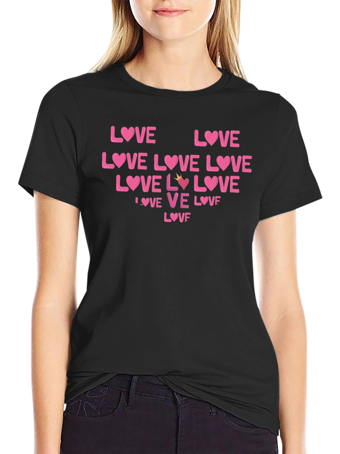 Love Graphic Tee - Heart Valentines Day T-Shirt