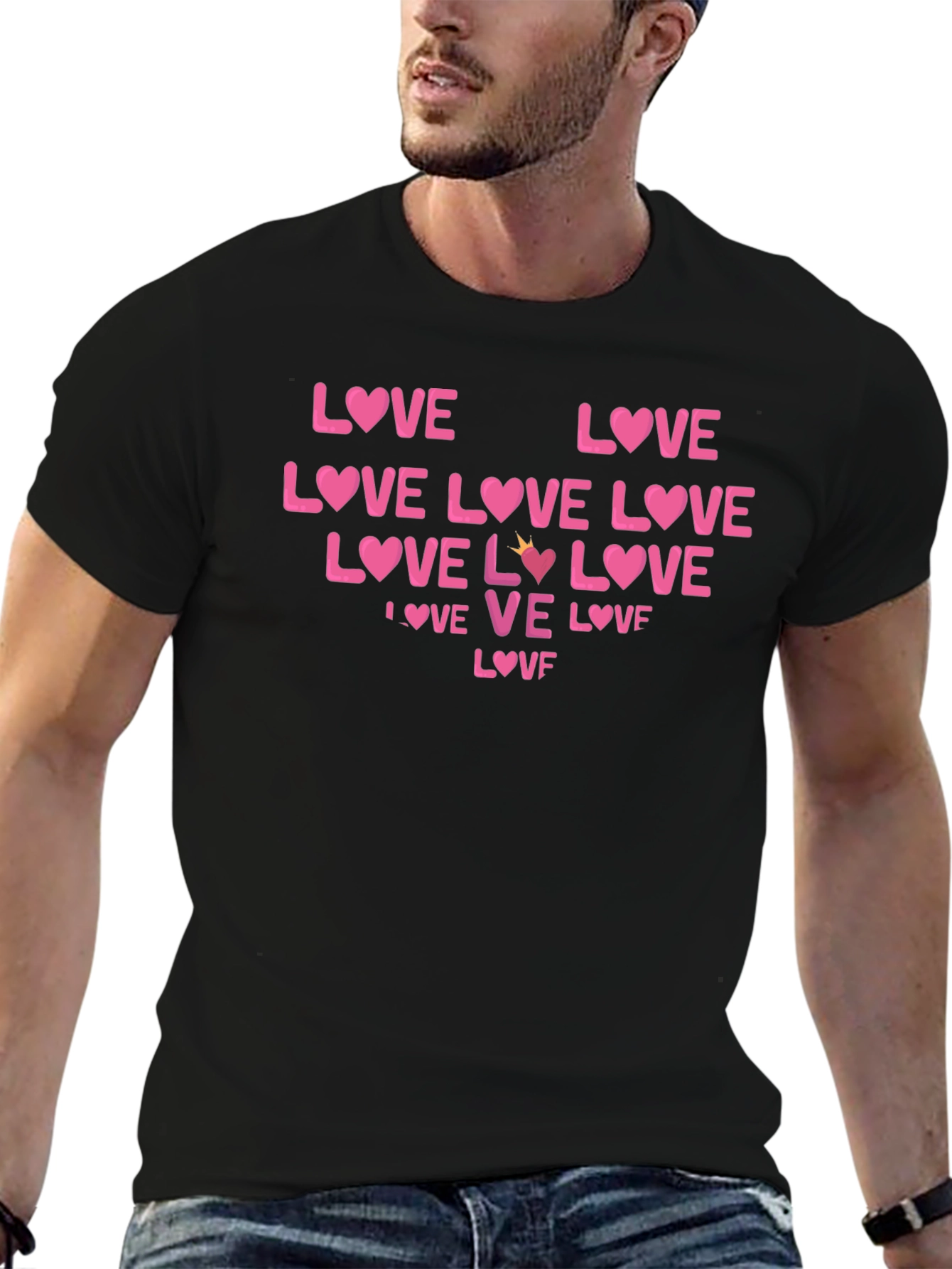 Love Graphic Tee - Heart Valentines Day T-Shirt