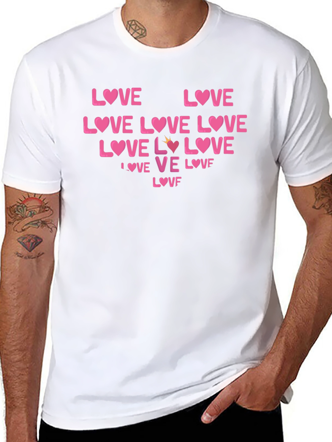 Love Graphic Tee - Heart Valentines Day T-Shirt