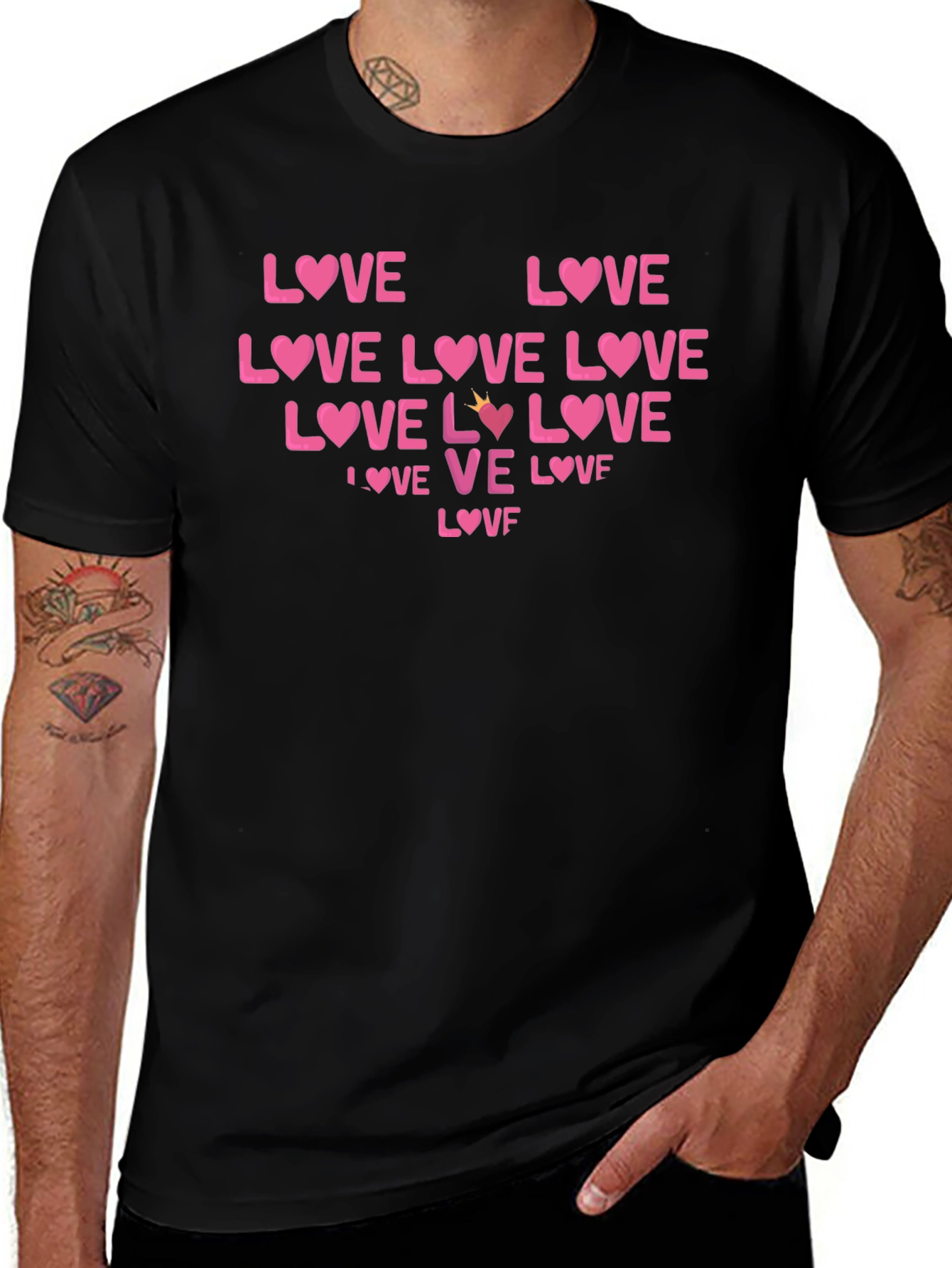 Love Graphic Tee - Heart Valentines Day T-Shirt