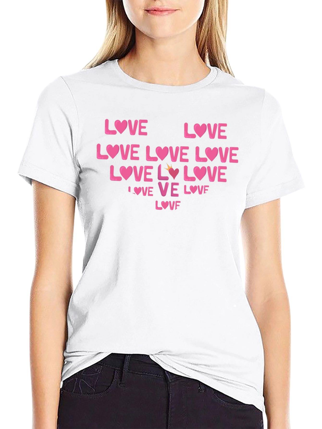 Love Graphic Tee - Heart Valentines Day T-Shirt