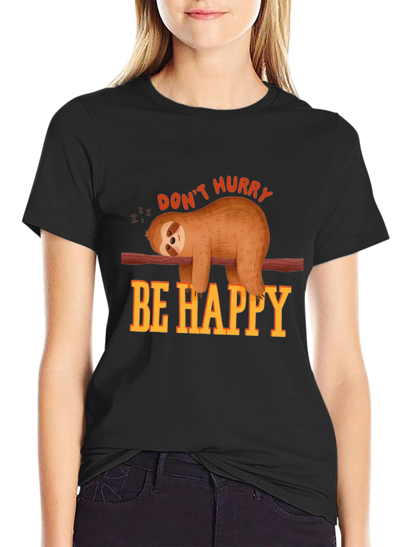 Dont Hurry Be Happy Sloth T-Shirt