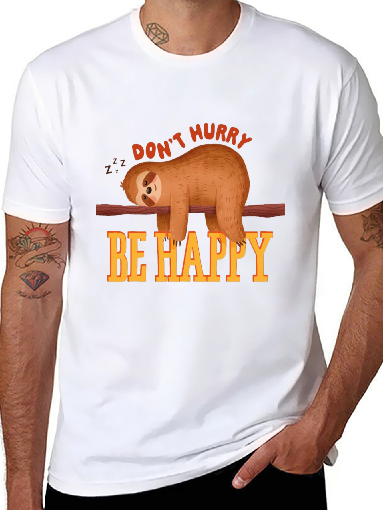 Dont Hurry Be Happy Sloth T-Shirt