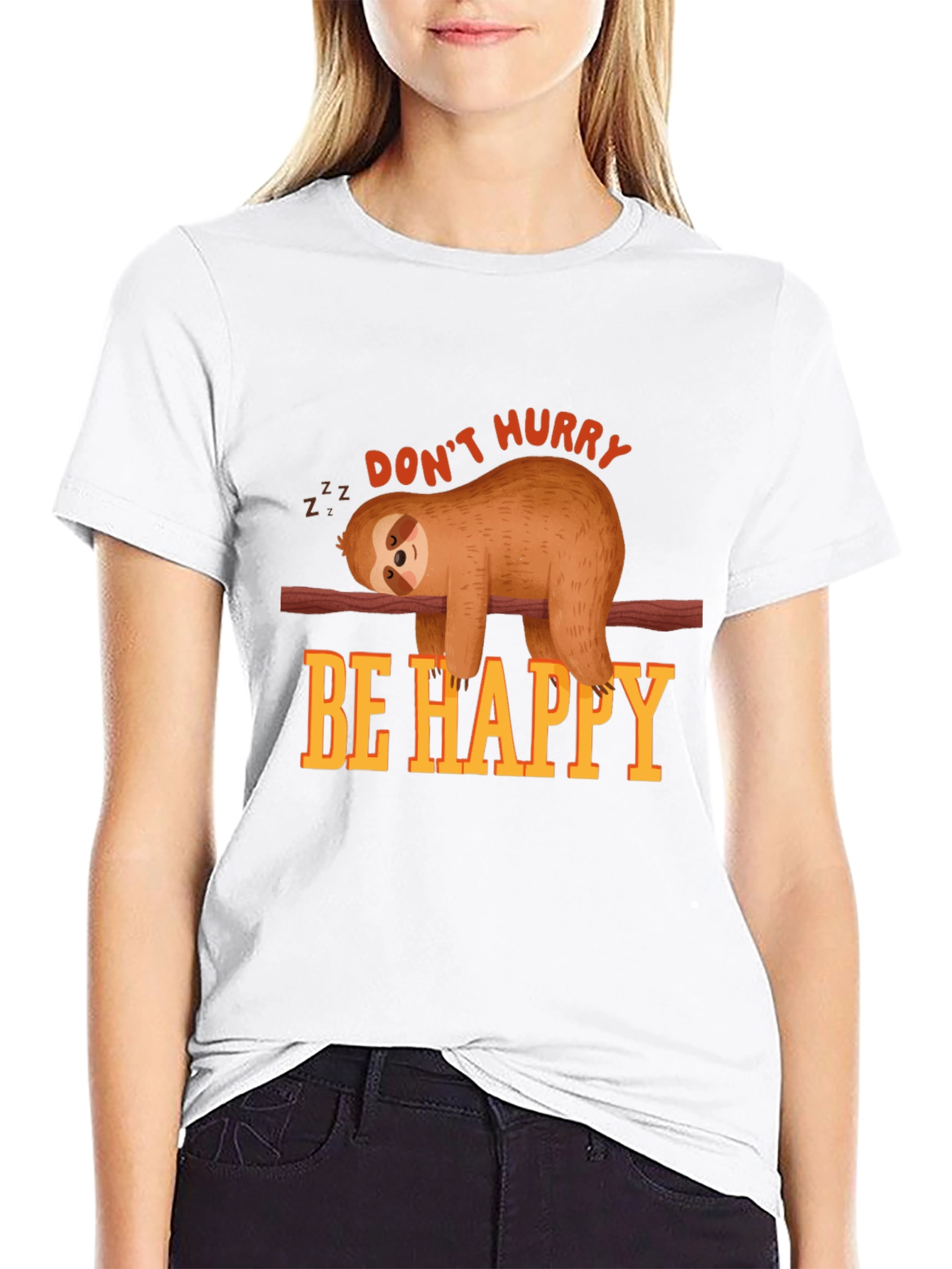 Dont Hurry Be Happy Sloth T-Shirt