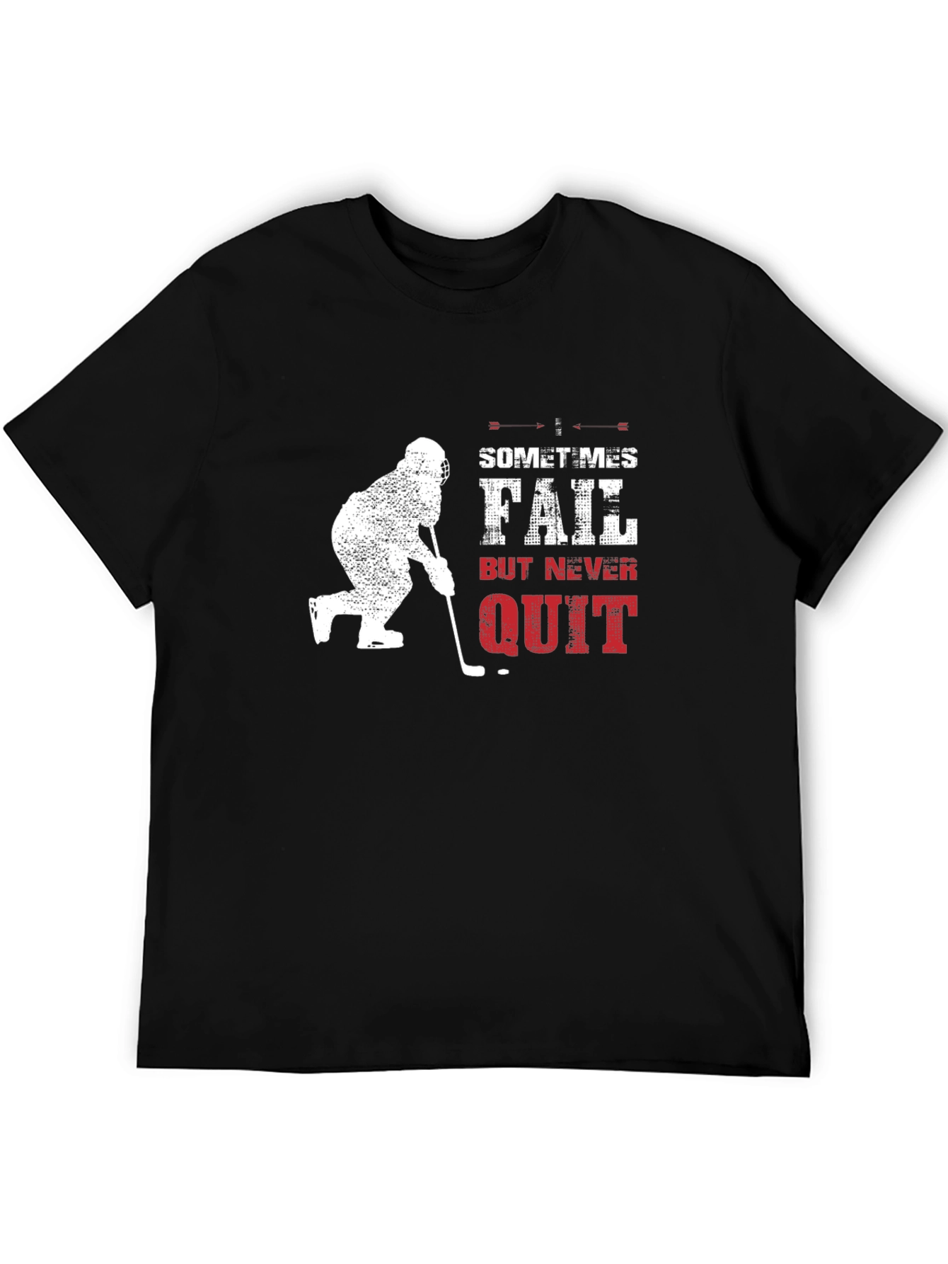 Hockey Never Quit Black T-Shirt