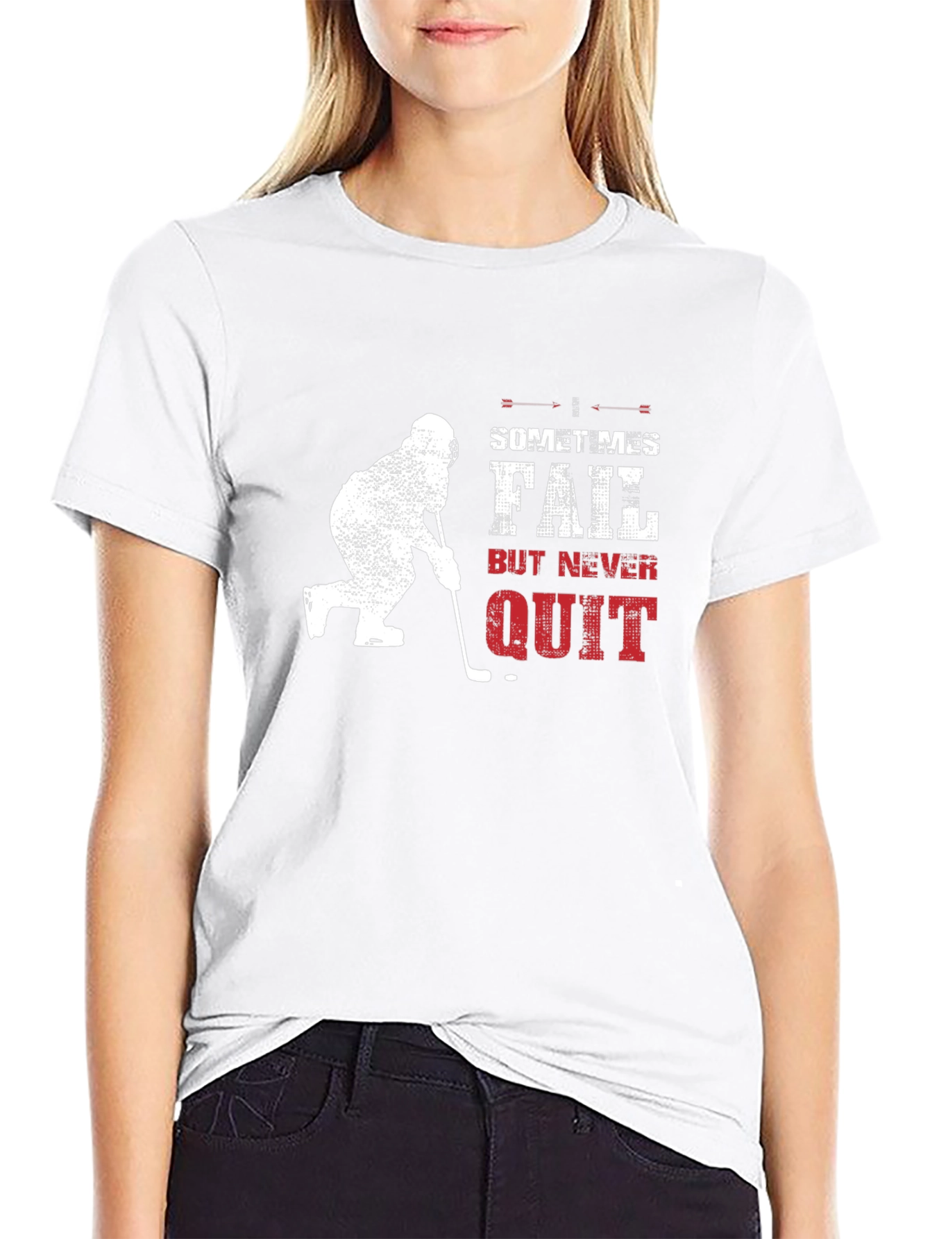 Hockey Never Quit Black T-Shirt