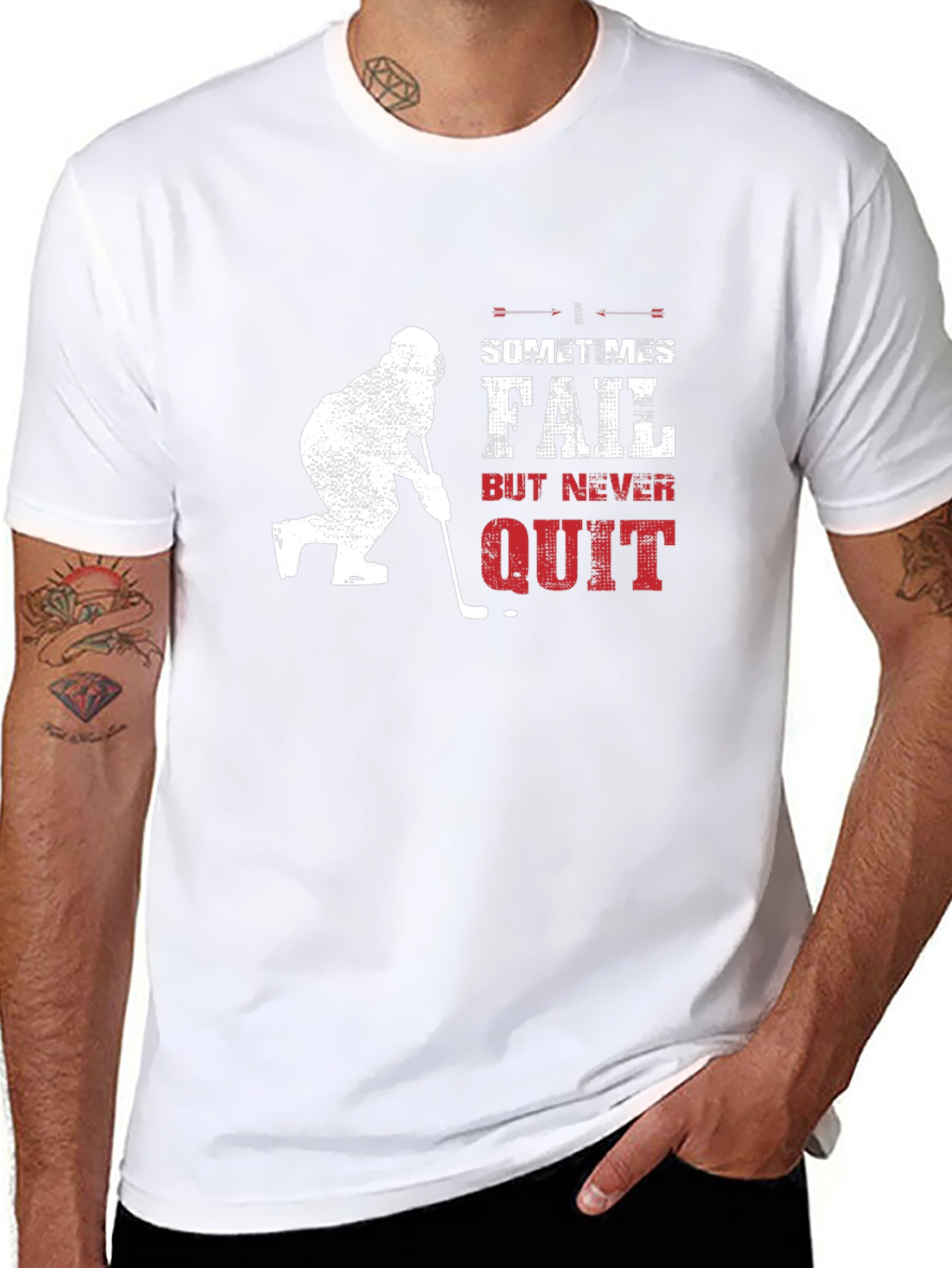 Hockey Never Quit Black T-Shirt