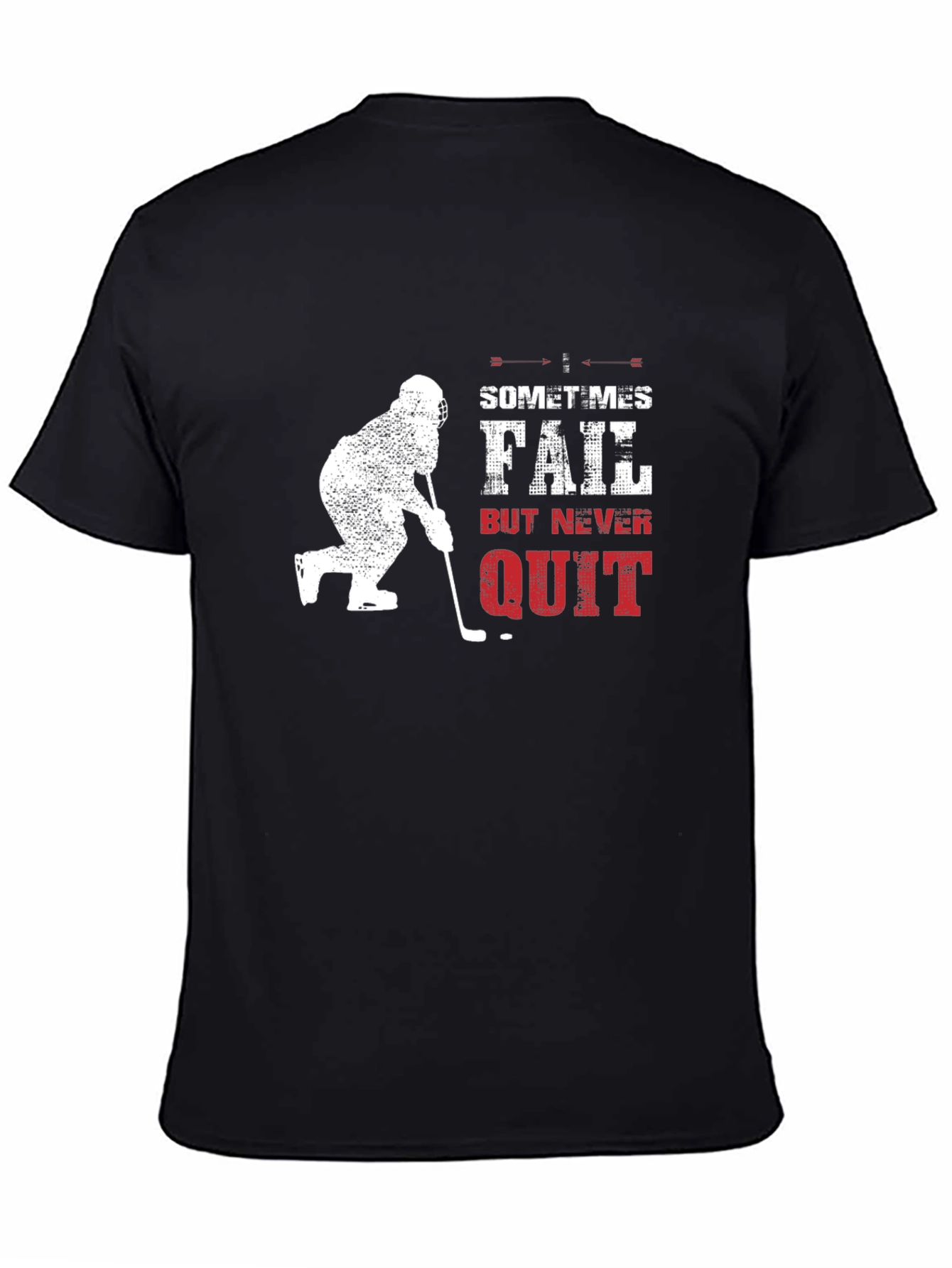 Hockey Never Quit Black T-Shirt