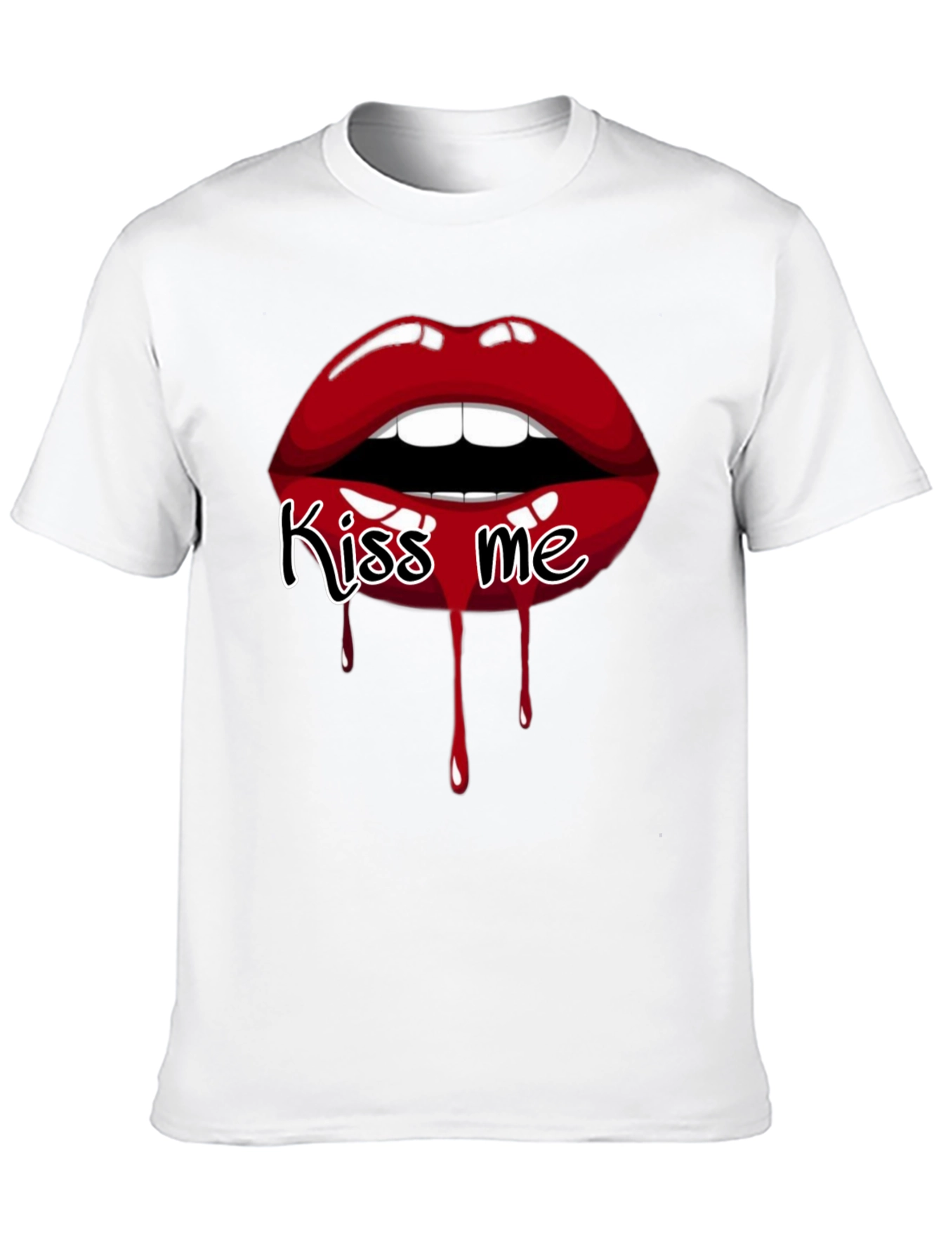 Kiss Me Graphic Tee - Bold Lip Design