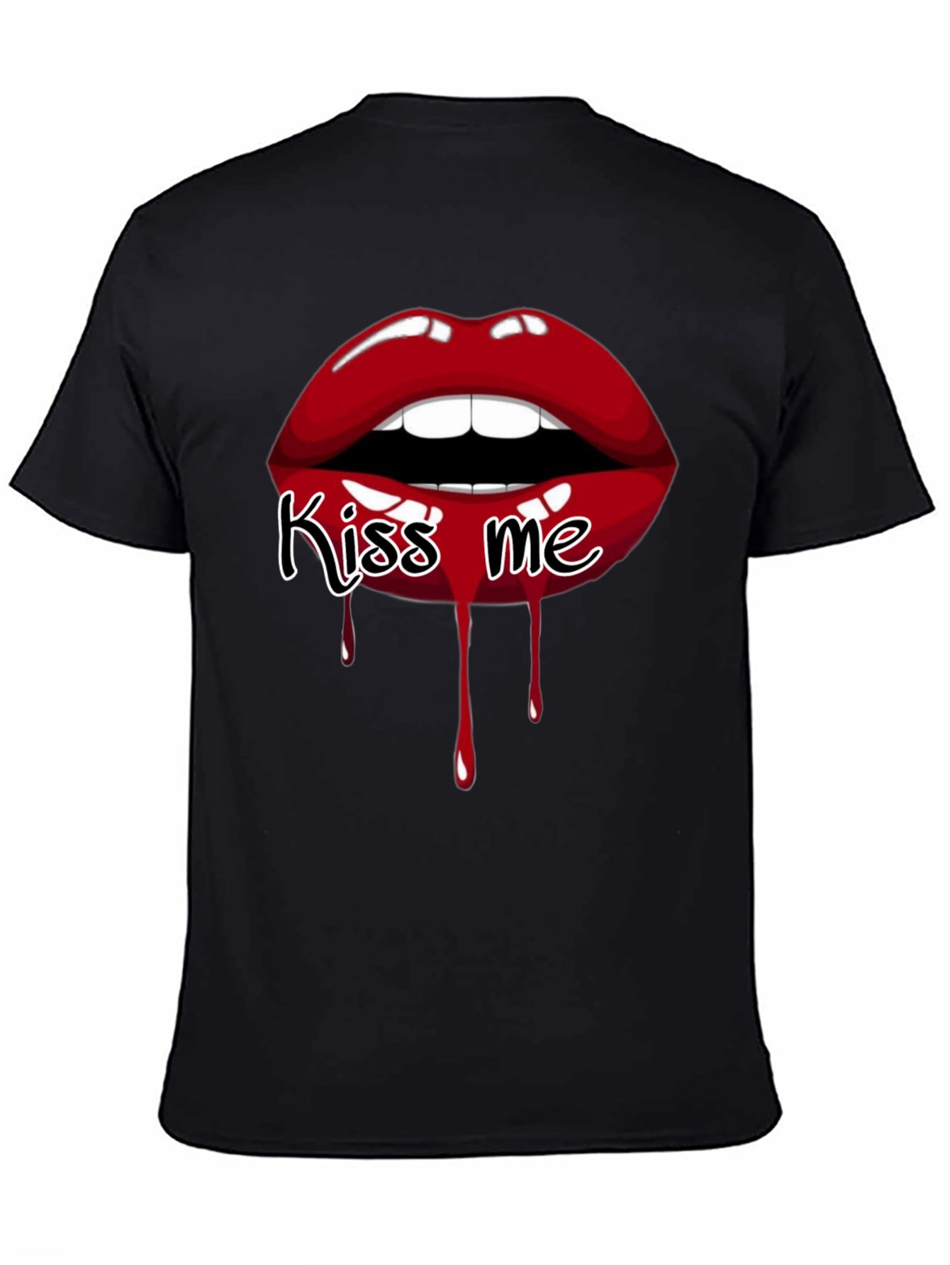 Kiss Me Graphic Tee - Bold Lip Design