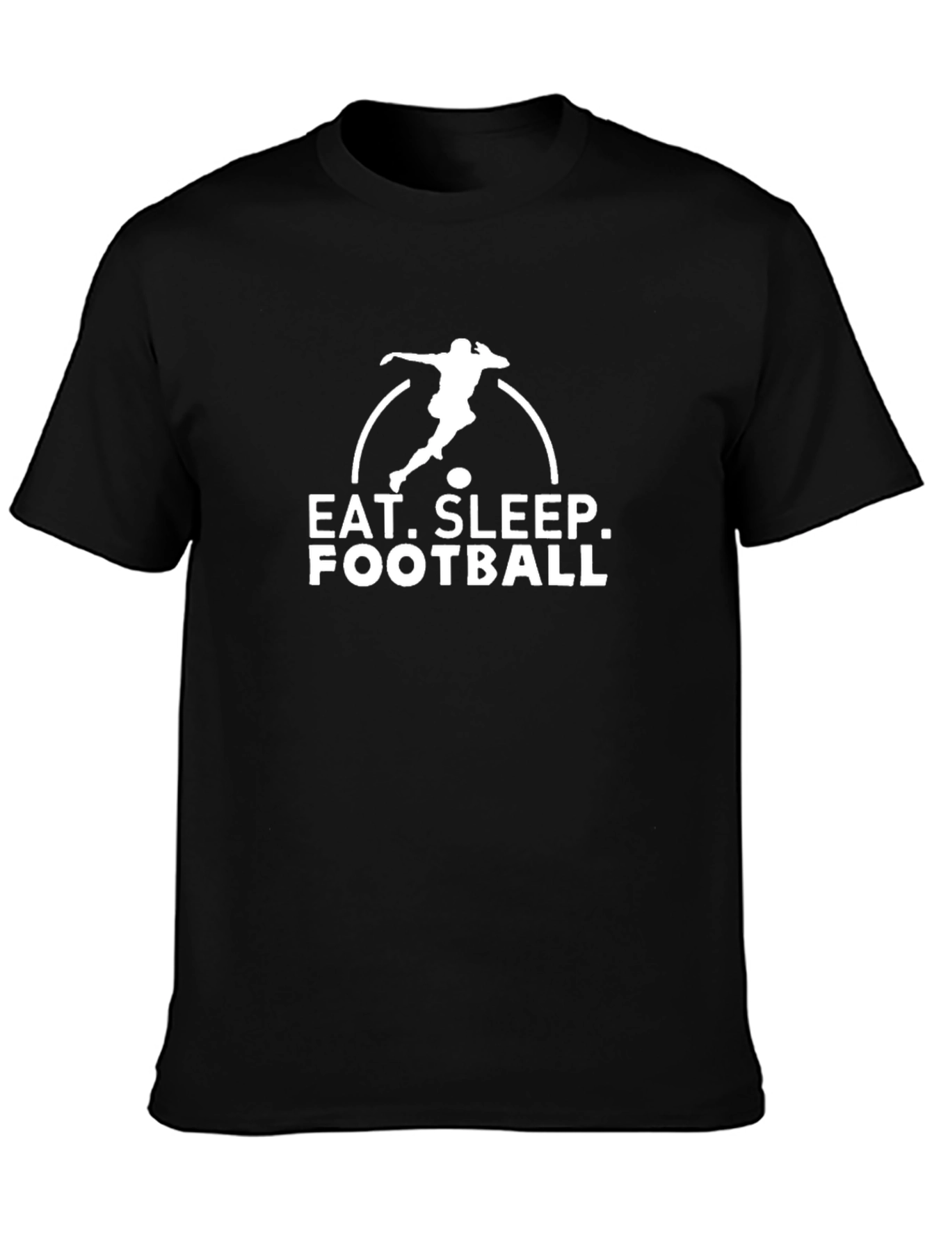 Eat Sleep Football Black T-Shirt