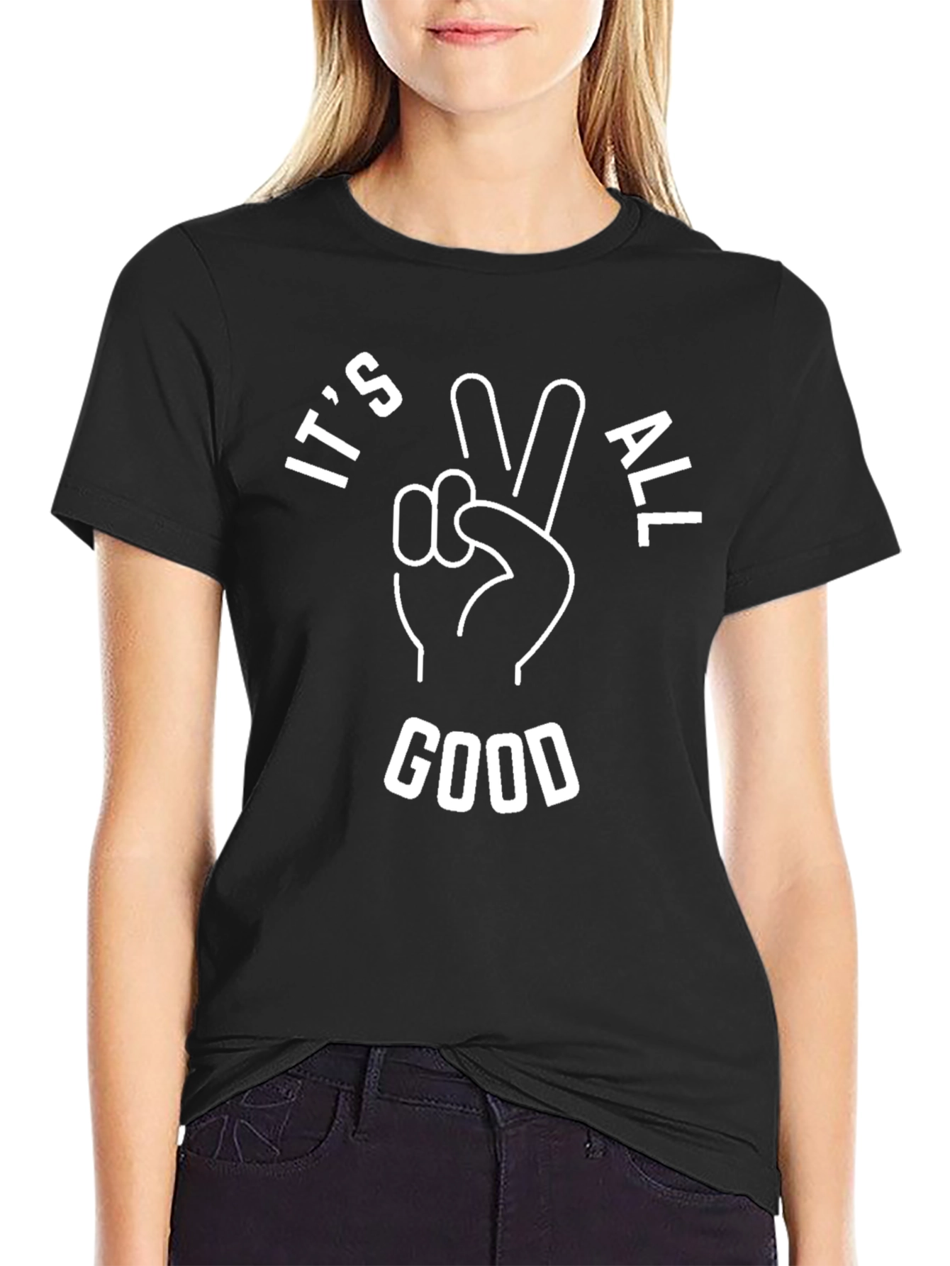 Its All Good Graphic T-Shirt - Peace Sign Tee