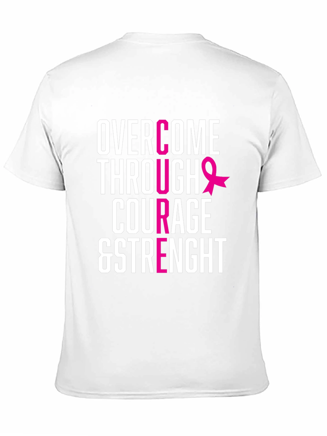 Courage & Strength Breast Cancer Awareness T-Shirt
