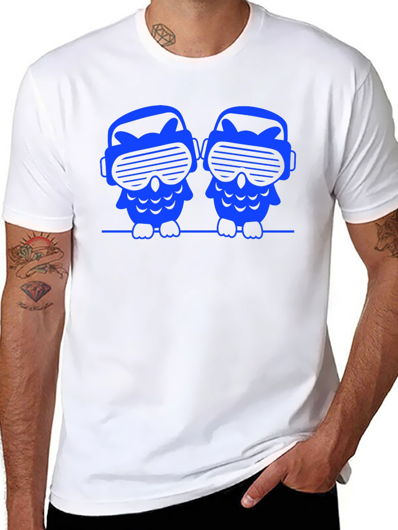 Cool Owl VR Gaming Black T-Shirt