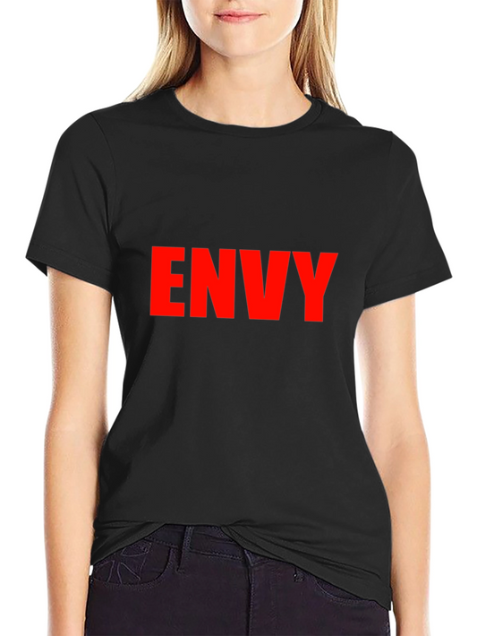 Envy Graphic Tee - Bold Red Text on Black
