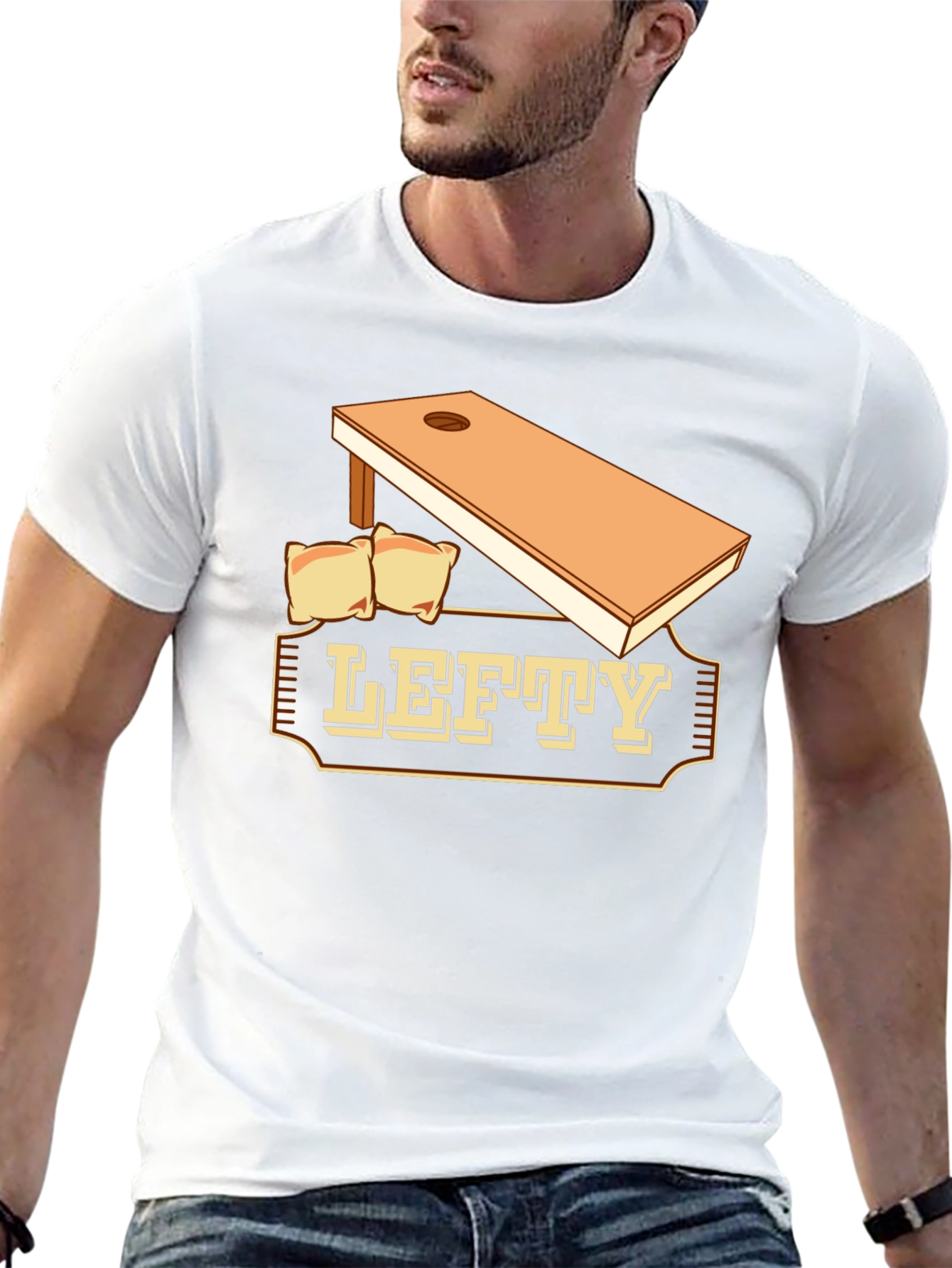 Lefty Cornhole T-Shirt: Tournament Ready!