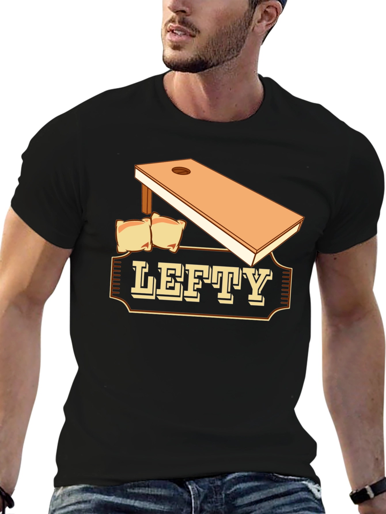 Lefty Cornhole T-Shirt: Tournament Ready!
