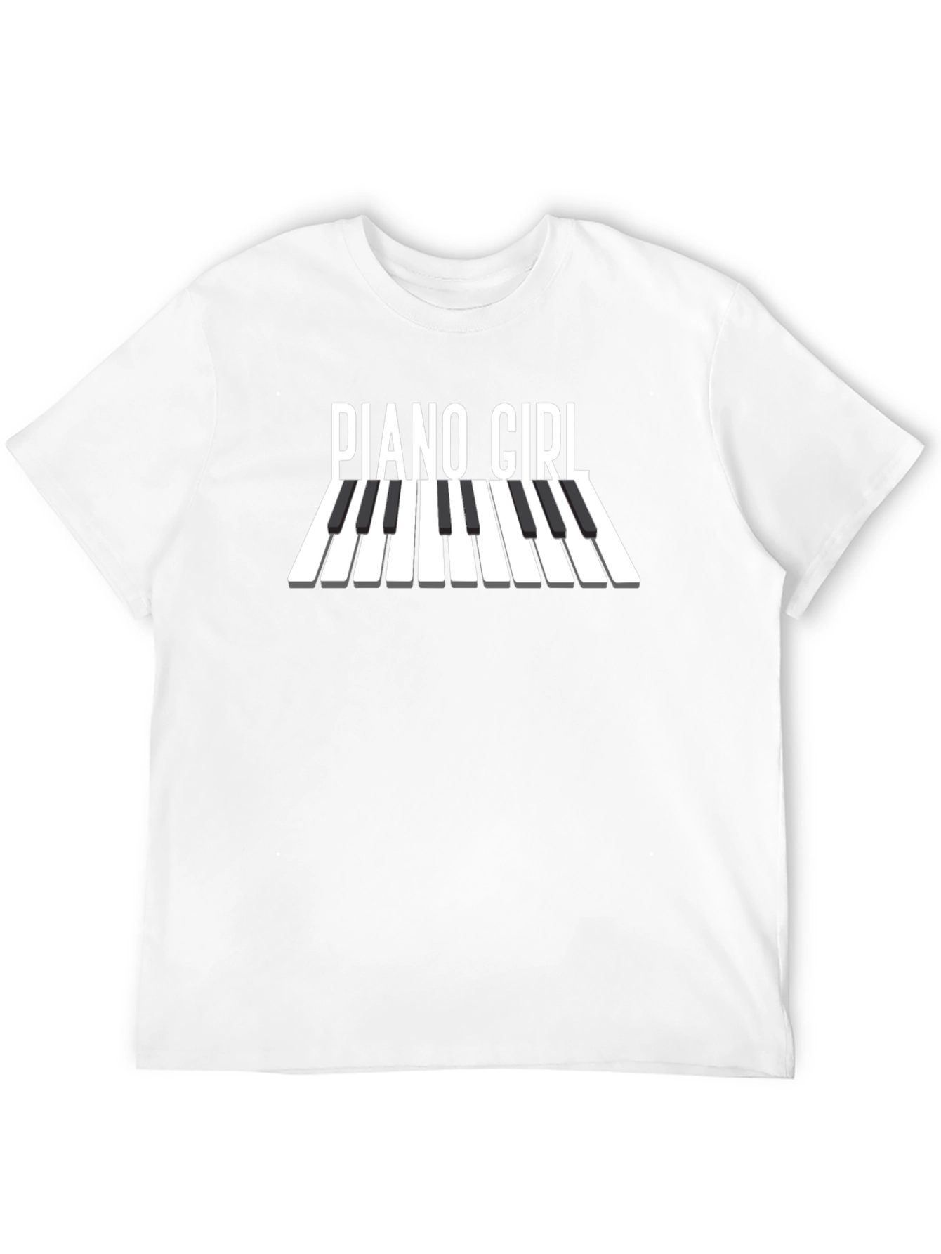 Piano Girl Graphic T-Shirt - Music Lover Tee