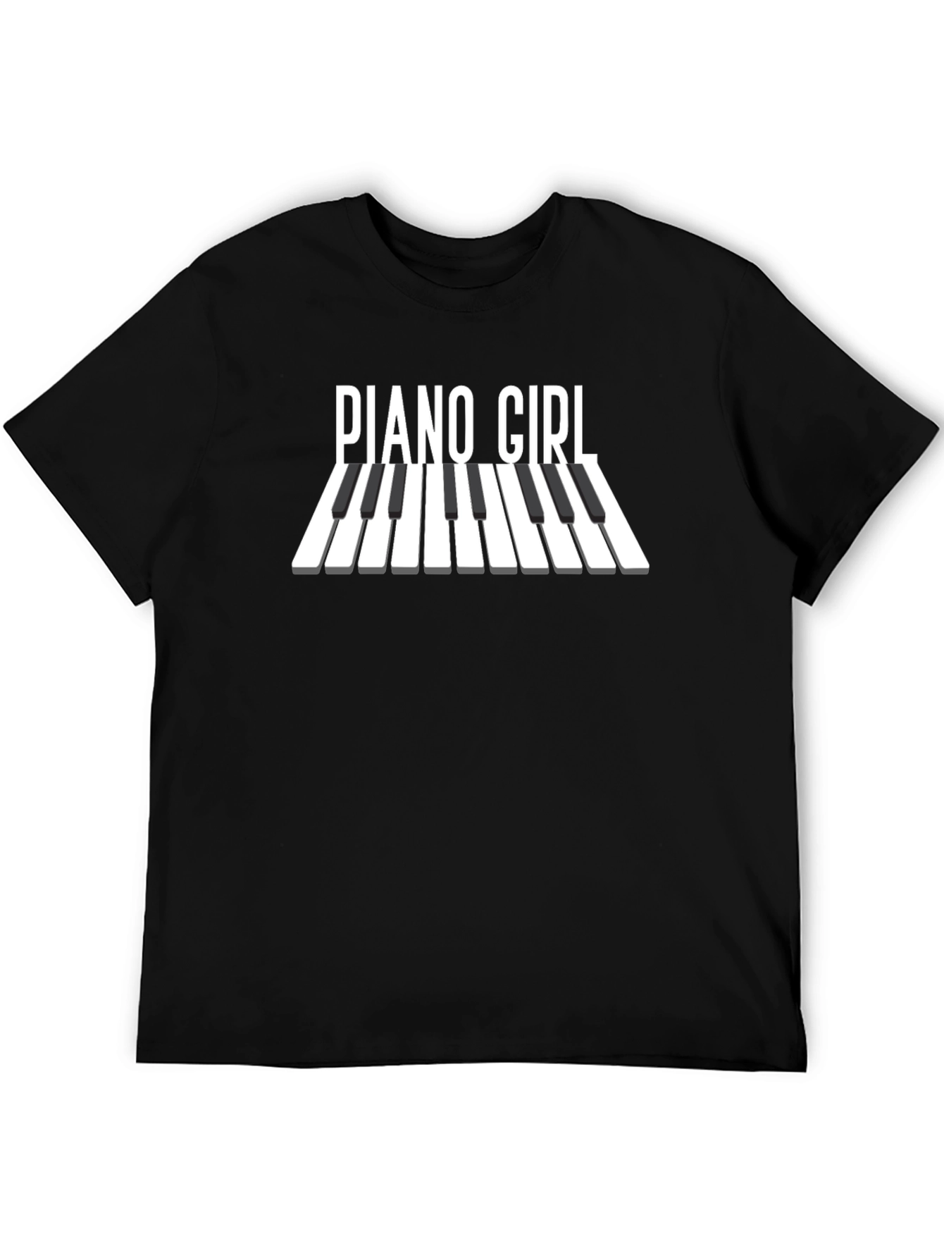 Piano Girl Graphic T-Shirt - Music Lover Tee