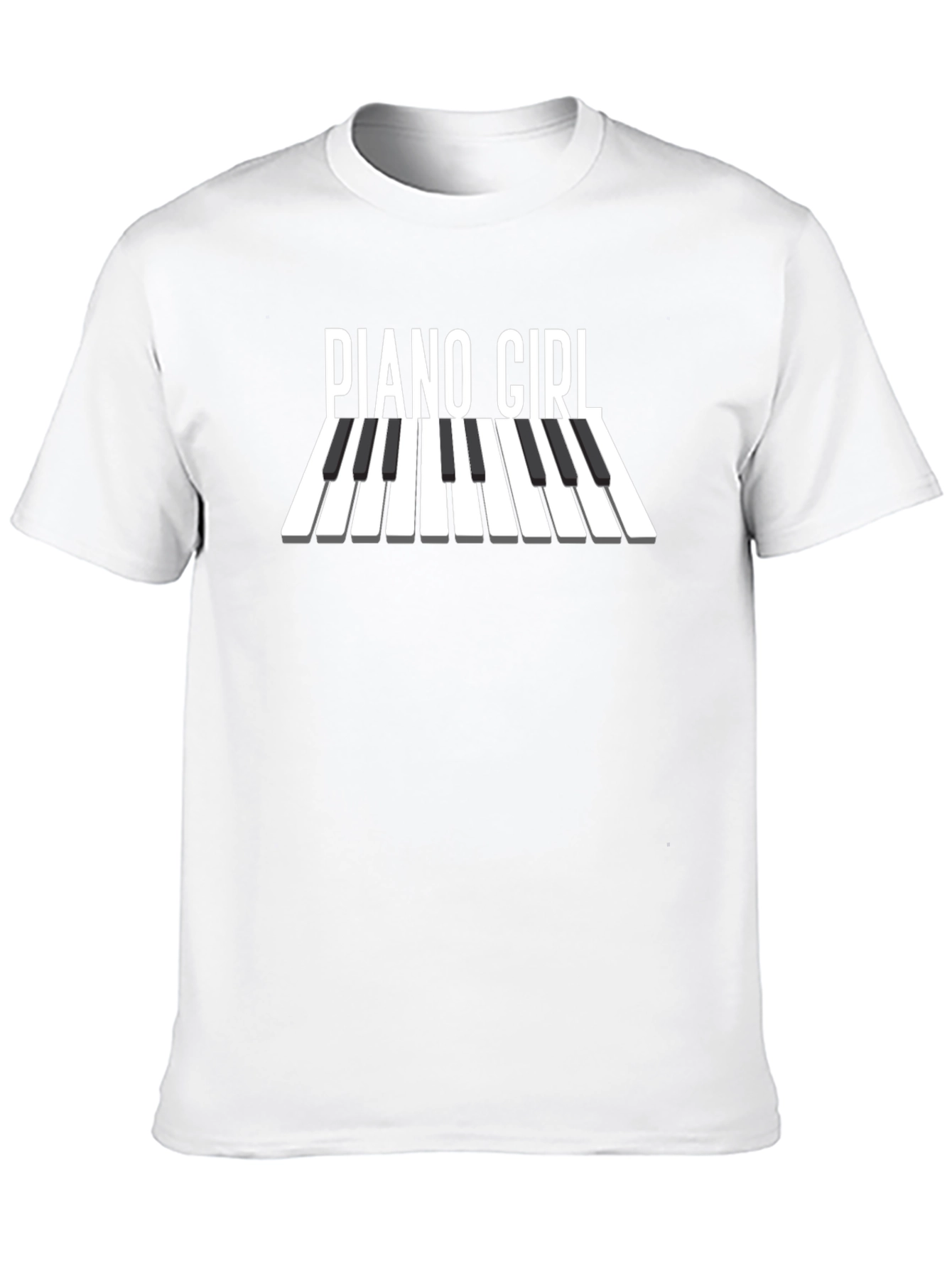 Piano Girl Graphic T-Shirt - Music Lover Tee