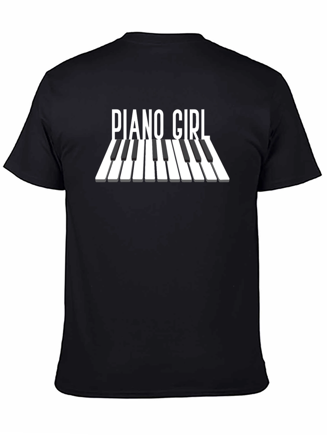 Piano Girl Graphic T-Shirt - Music Lover Tee