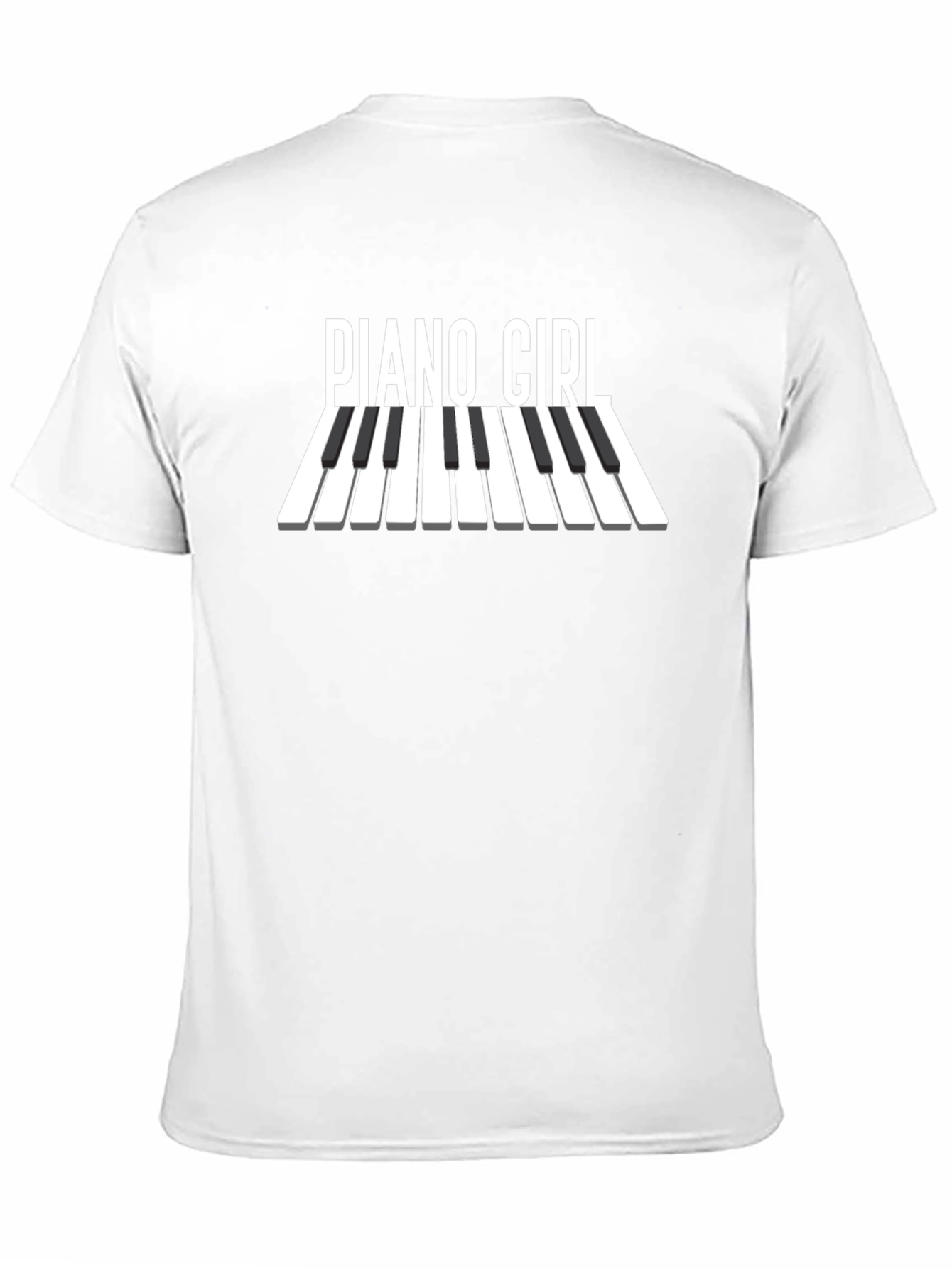Piano Girl Graphic T-Shirt - Music Lover Tee