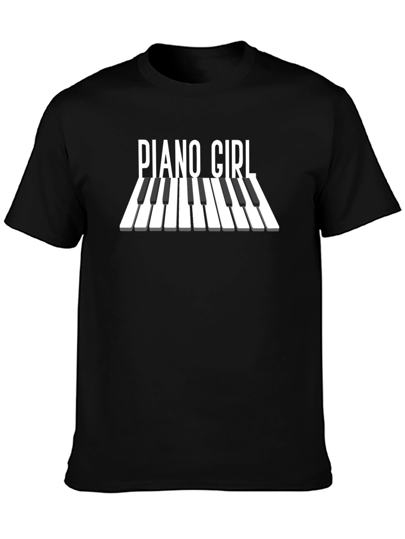 Piano Girl Graphic T-Shirt - Music Lover Tee