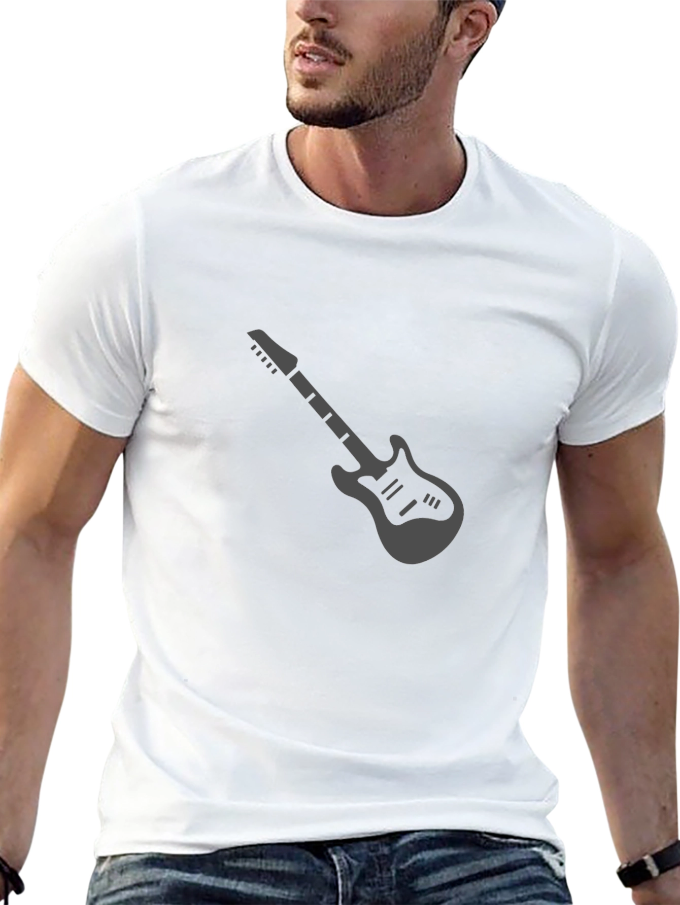 Guitar Graphic Tee - Mens Black T-Shirt